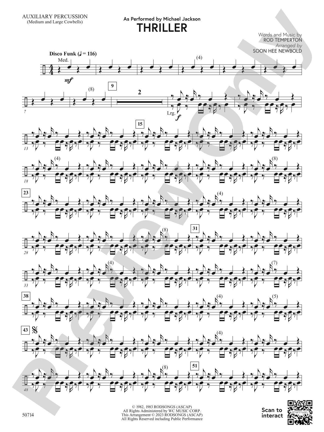 Thriller: Auxiliary Percussion
