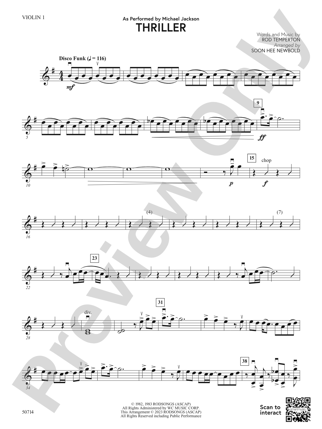 Thriller: 1st Violin