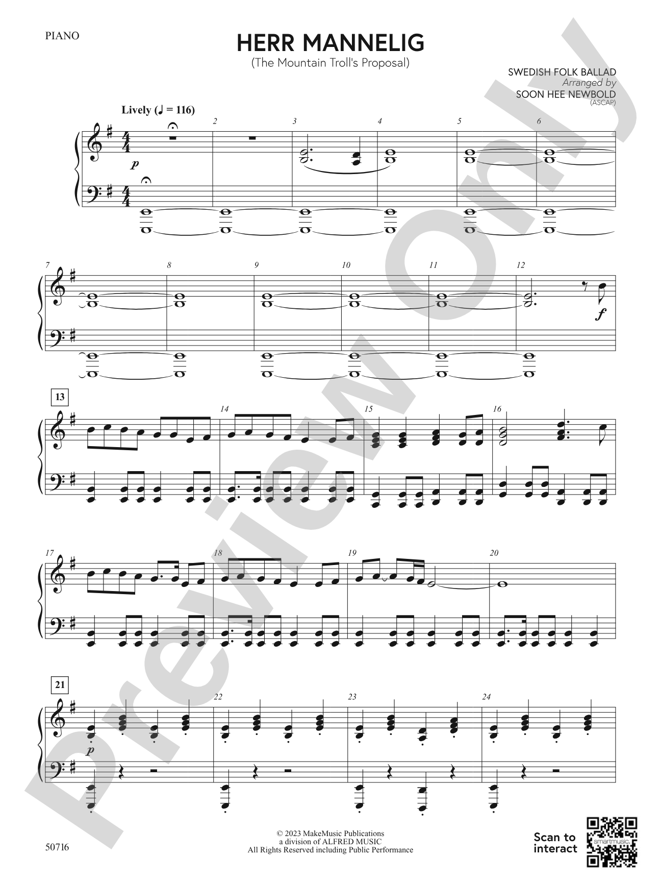 Herr Mannelig: Piano Accompaniment