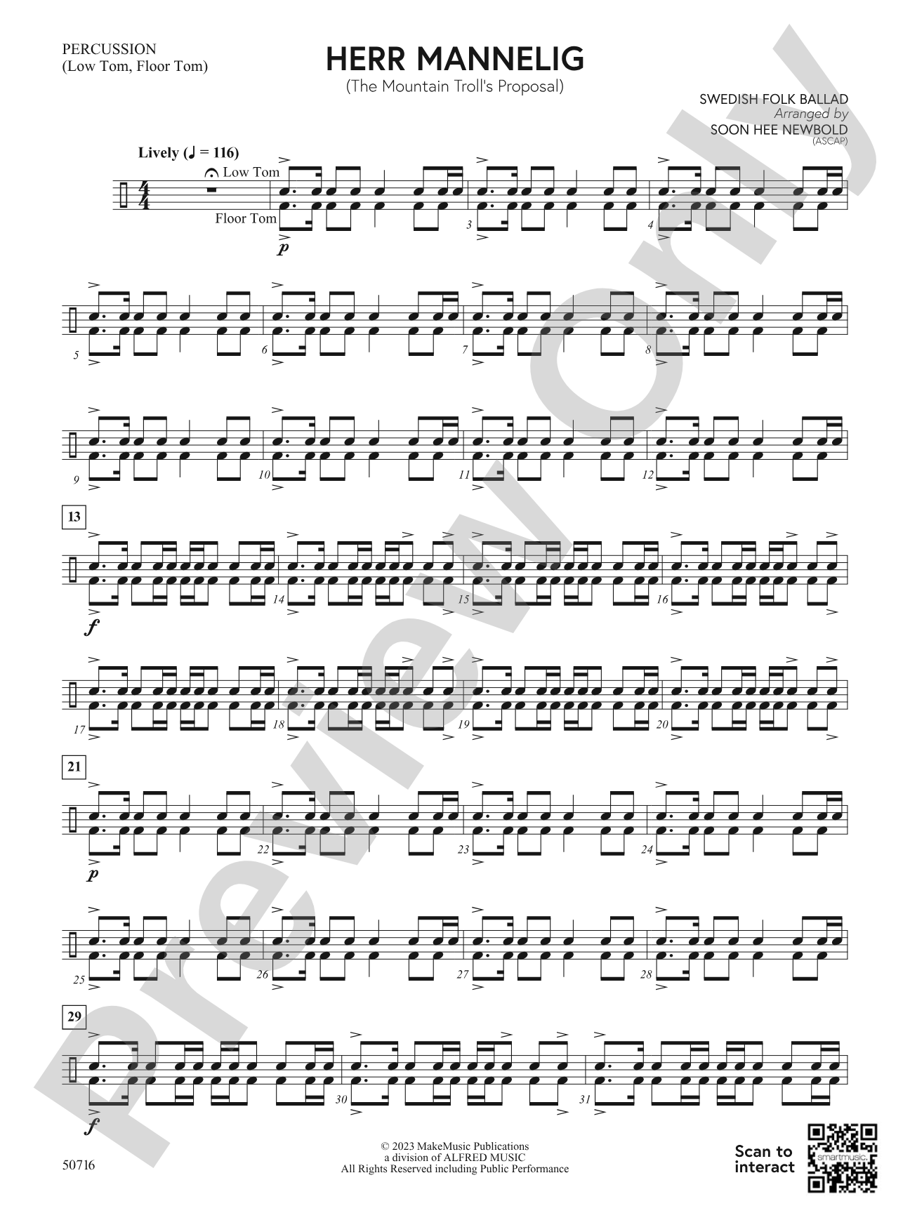Herr Mannelig: 1st Percussion