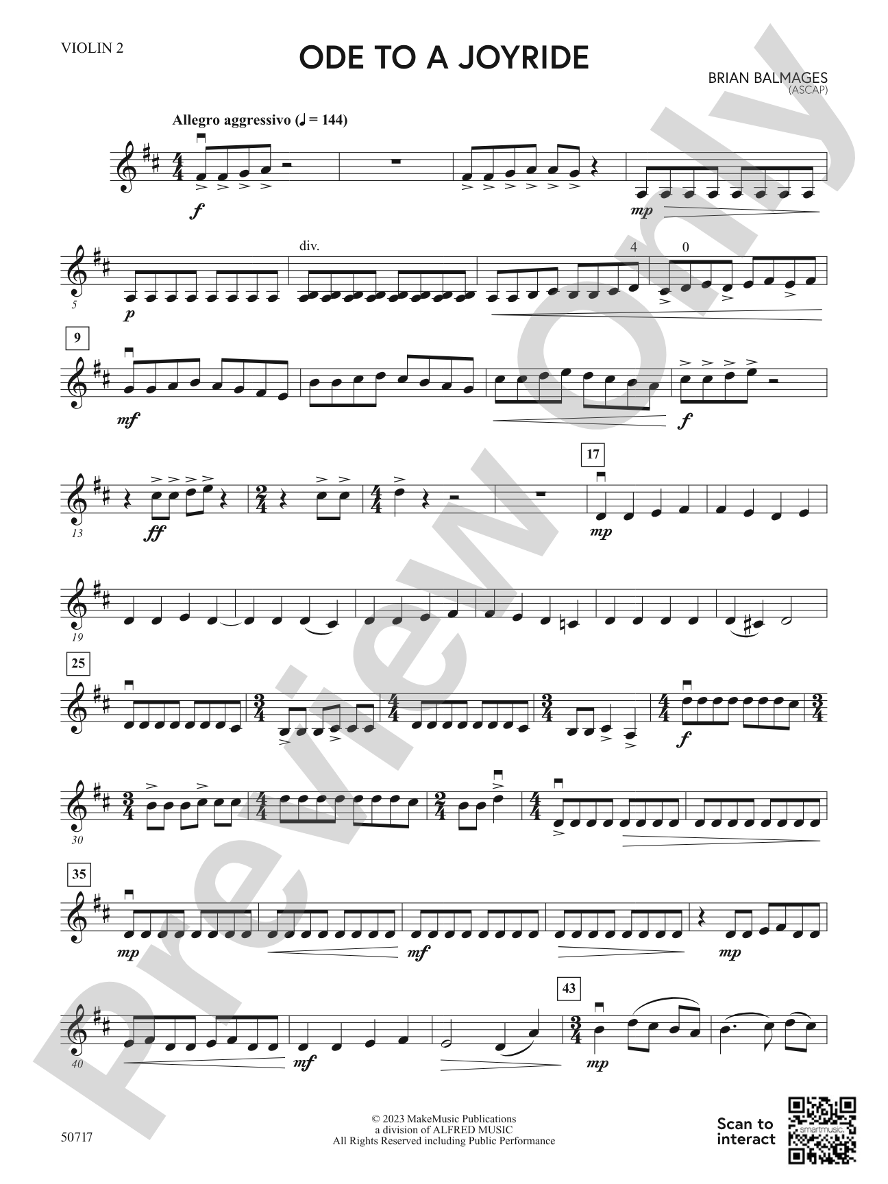 Ode to a Joyride: 2nd Violin