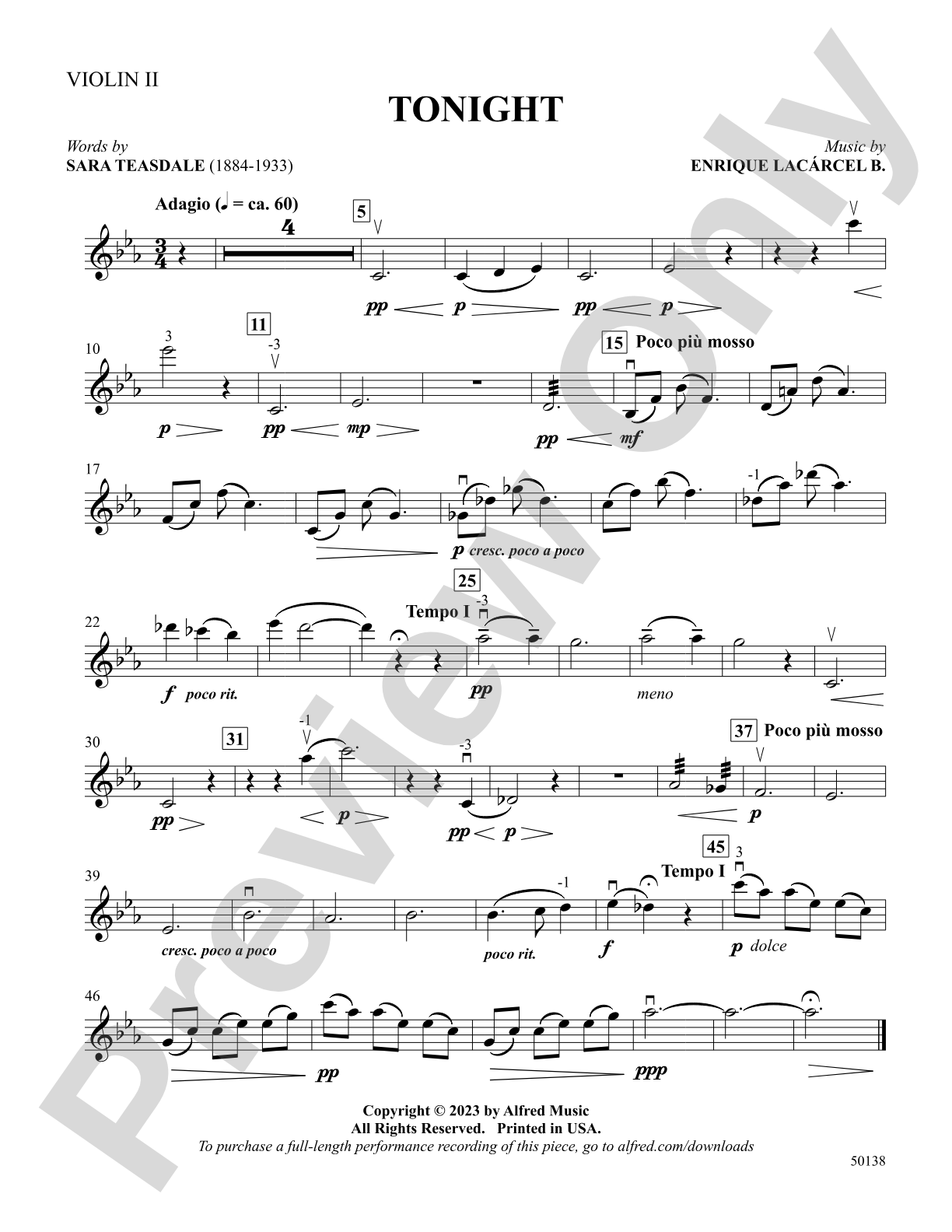 Tonight: 2nd Violin