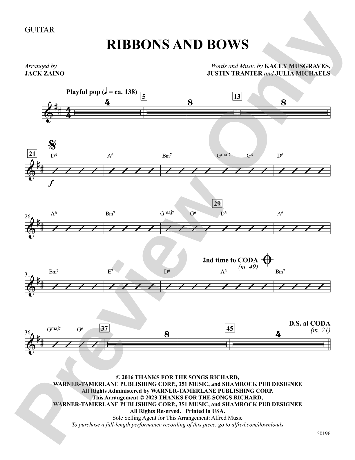 Ribbons and Bows: Guitar