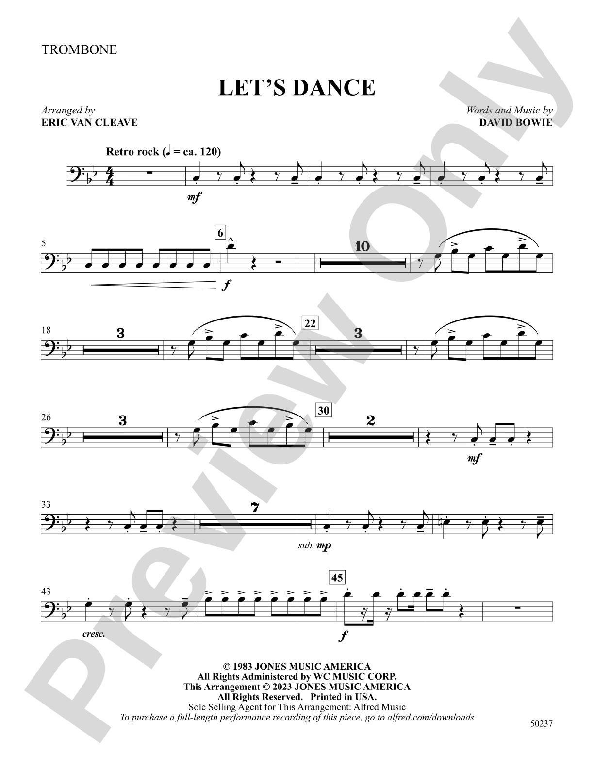 Let's Dance: 1st Trombone