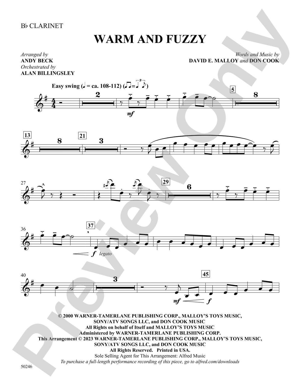 Warm and Fuzzy: 1st B-flat Clarinet