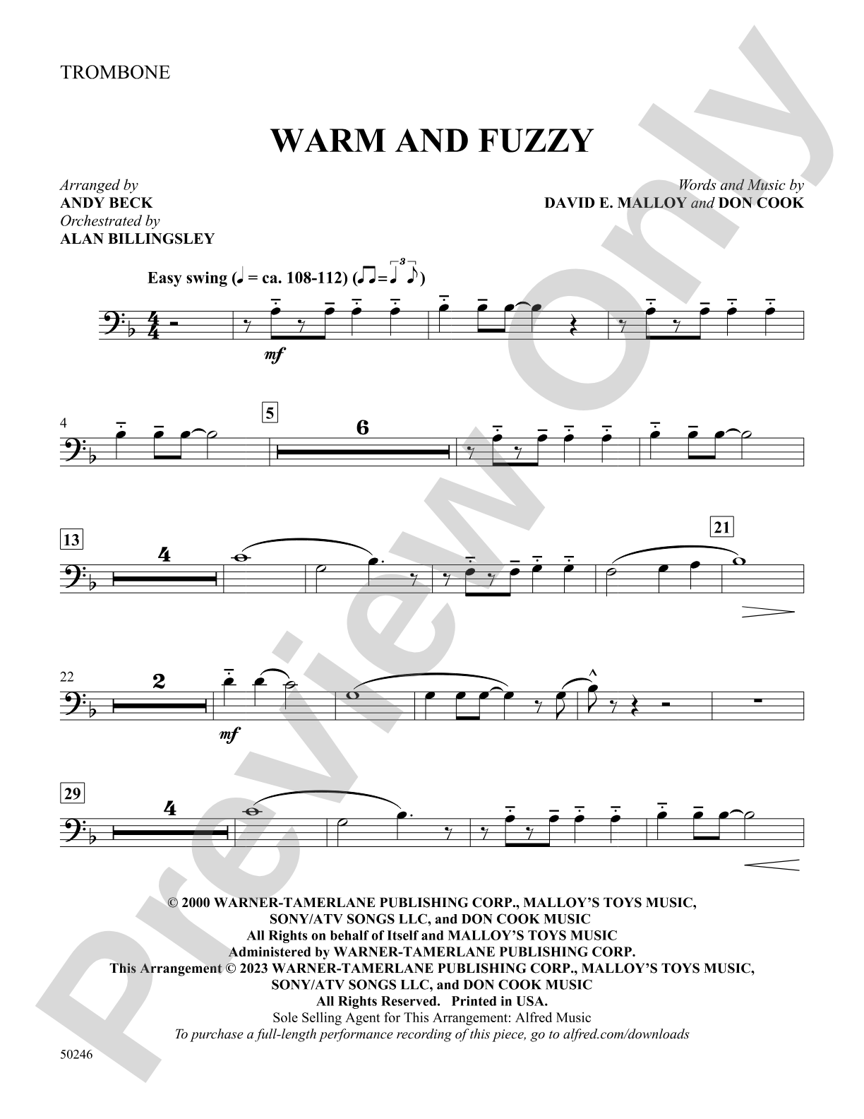 Warm and Fuzzy: 1st Trombone