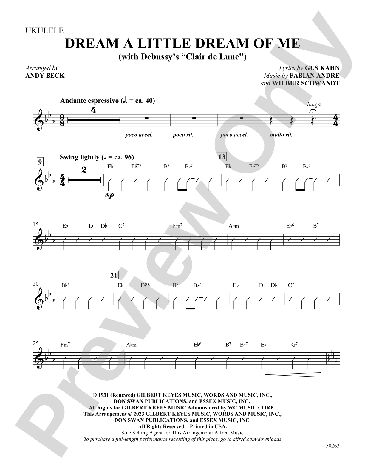 Dream a Little Dream of Me: Ukulele