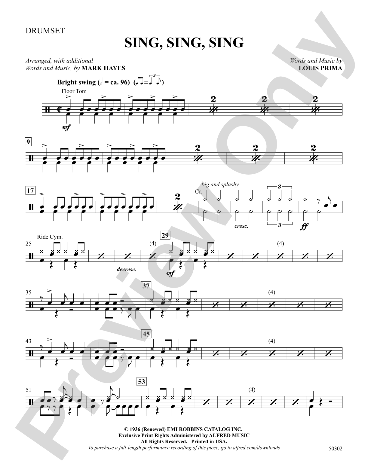 Sing, Sing, Sing: Drums