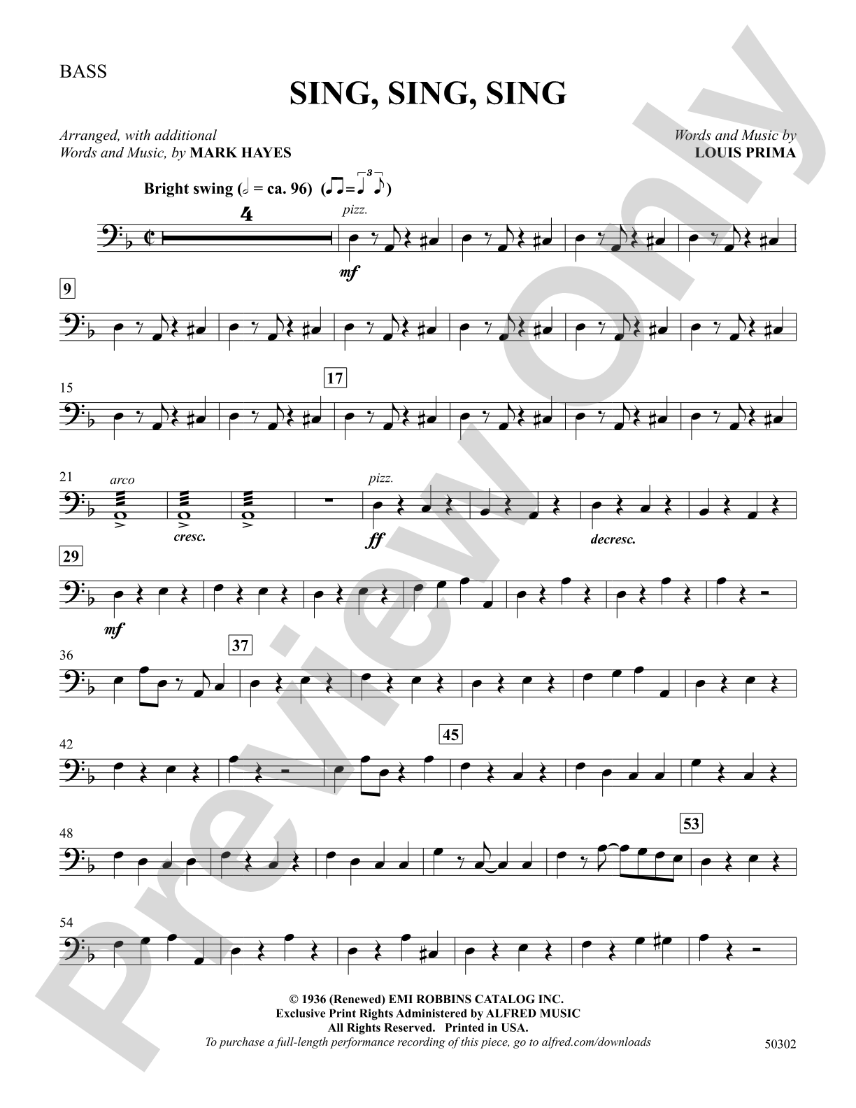 Sing, Sing, Sing: String Bass
