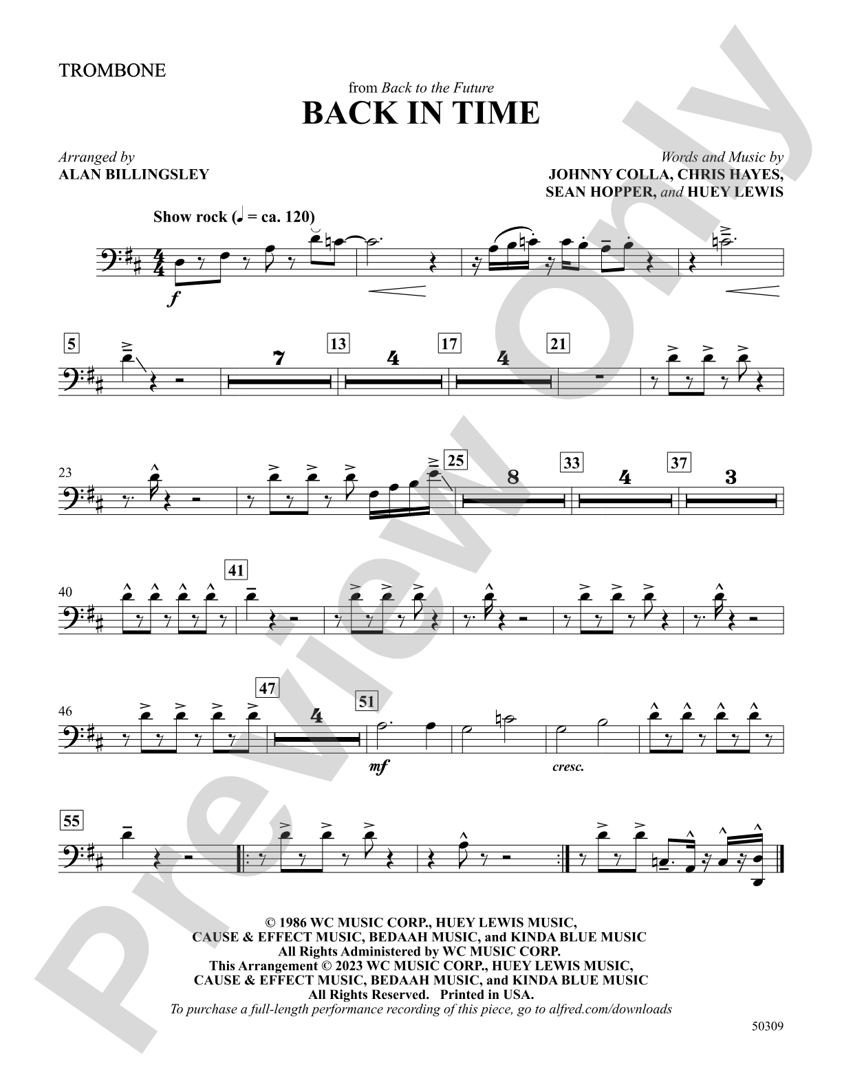 Back in Time: 1st Trombone