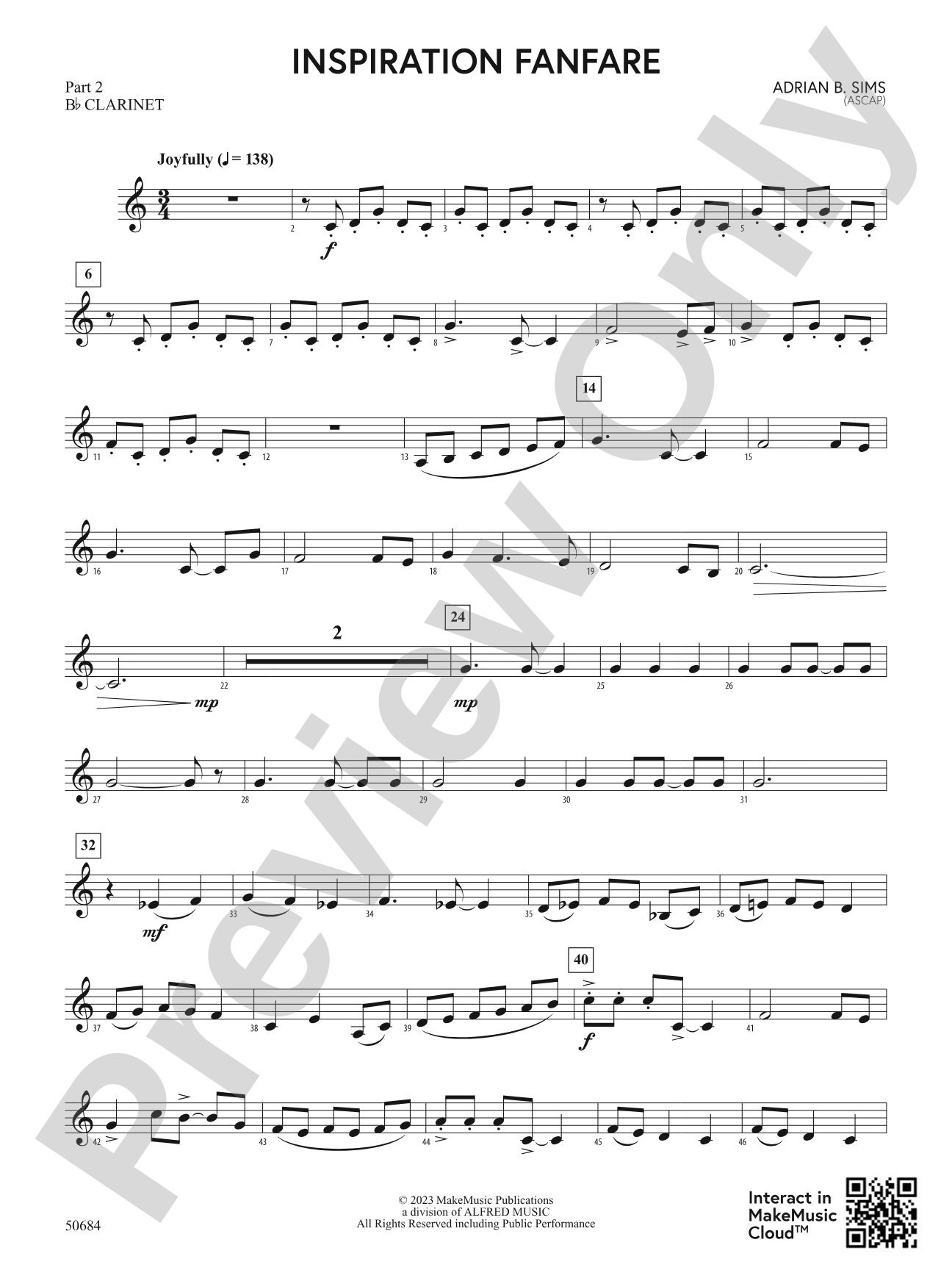 Inspiration Fanfare: Part 2 - B-flat Clarinet