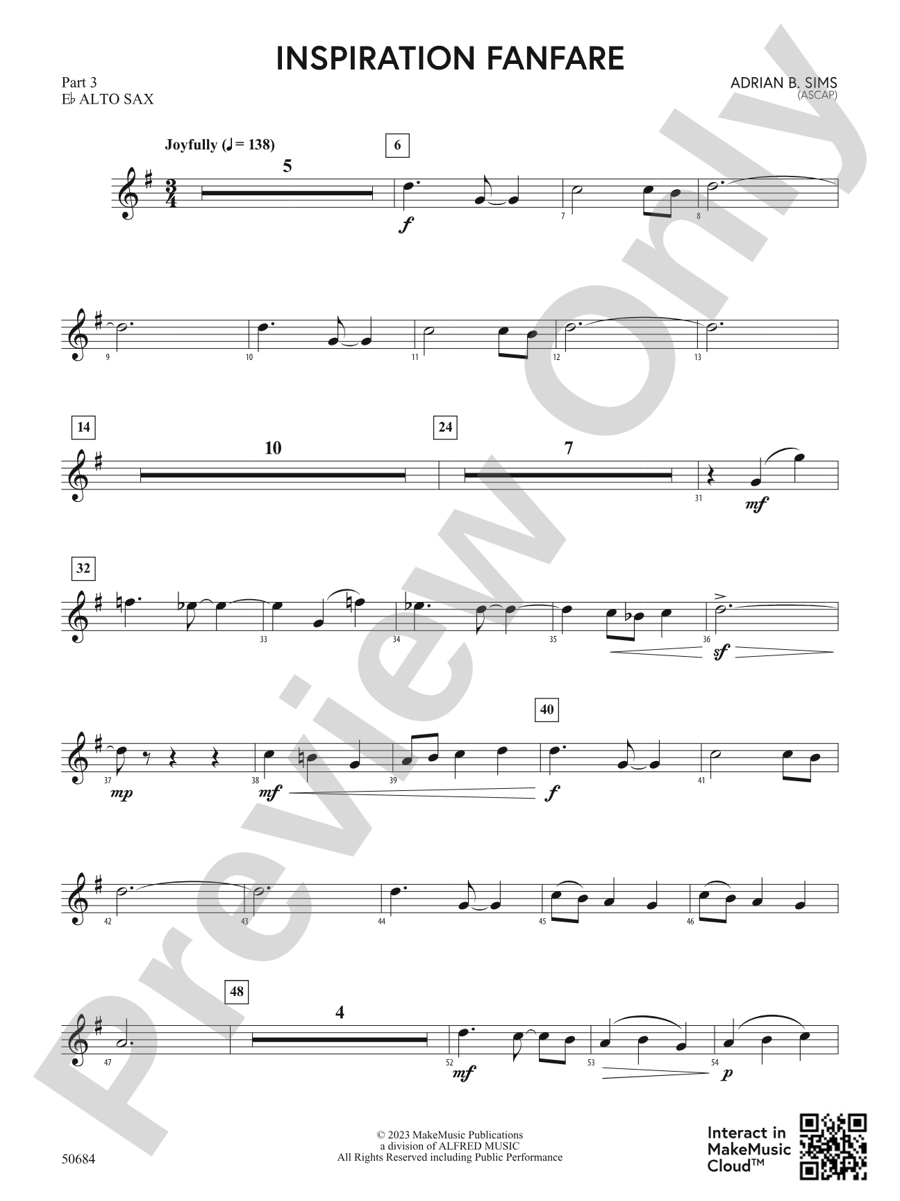 Inspiration Fanfare: Part 3 - E-flat Alto Sax