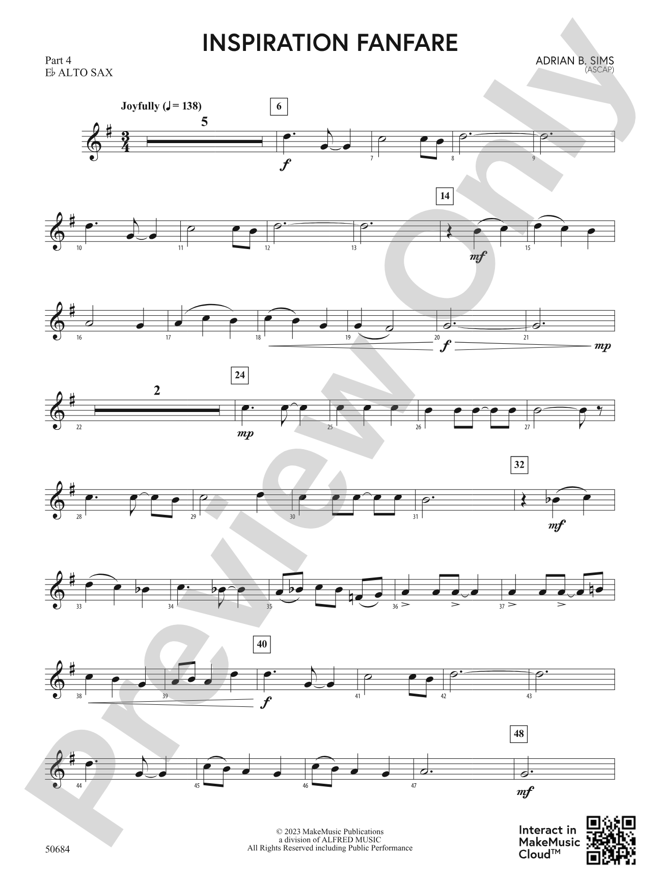Inspiration Fanfare: Part 4 - E-flat Alto Sax