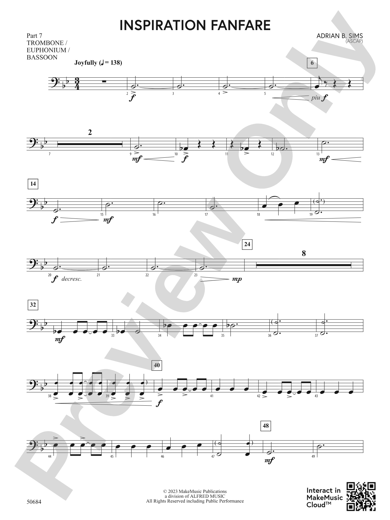 Inspiration Fanfare: Part 7 - Trombone / Euphonium / Bassoon