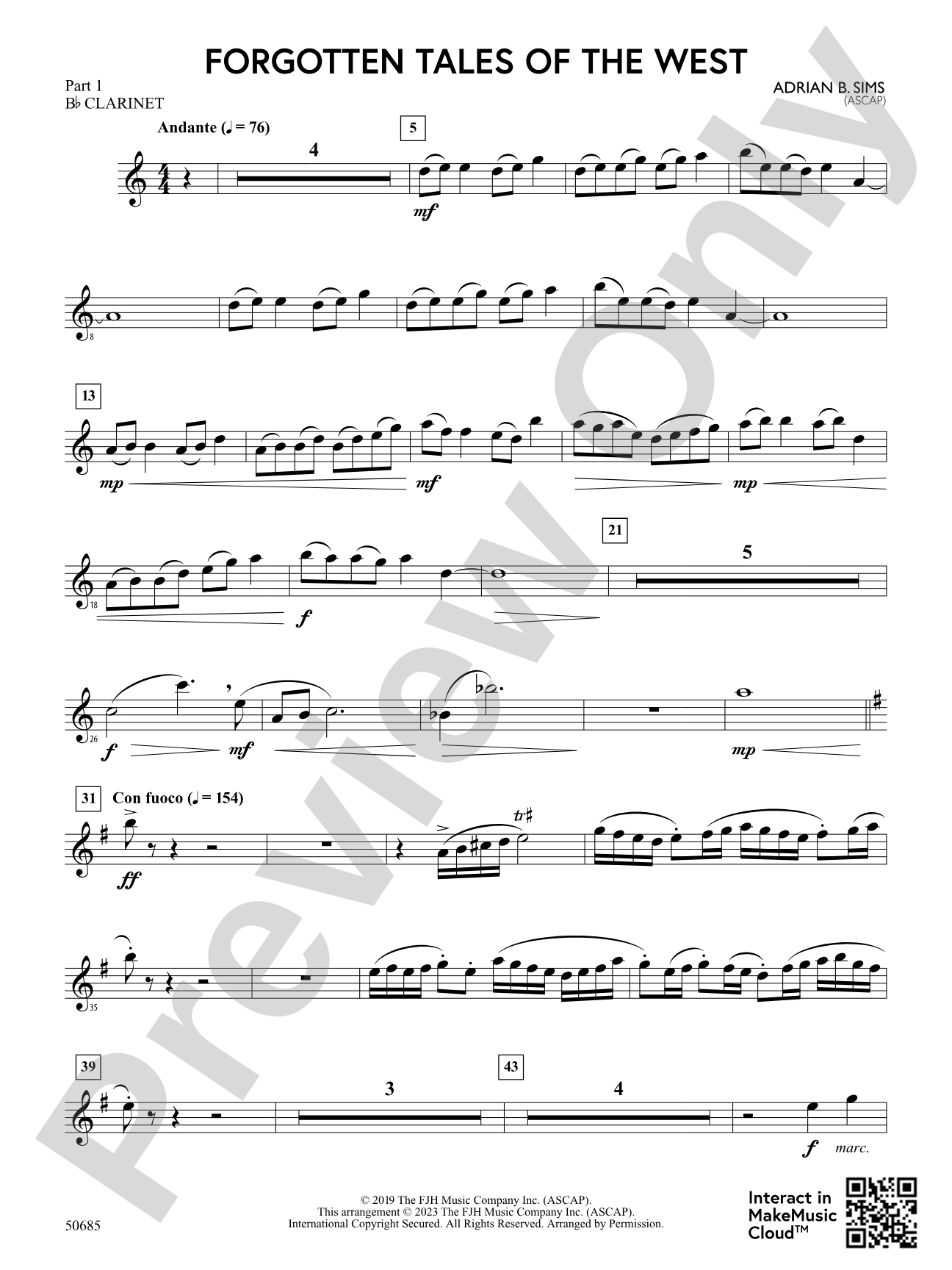 Forgotten Tales of the West: Part 1 - B-flat Clarinet