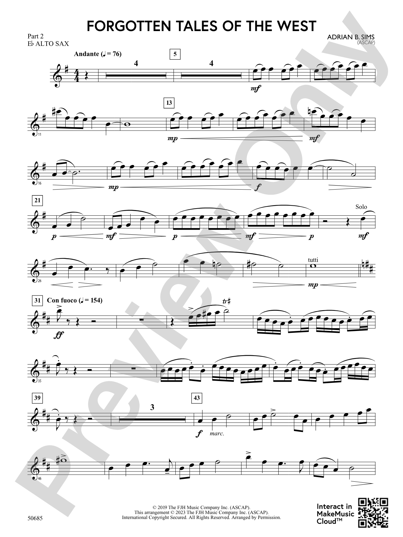 Forgotten Tales of the West: Part 2 - E-flat Alto Sax