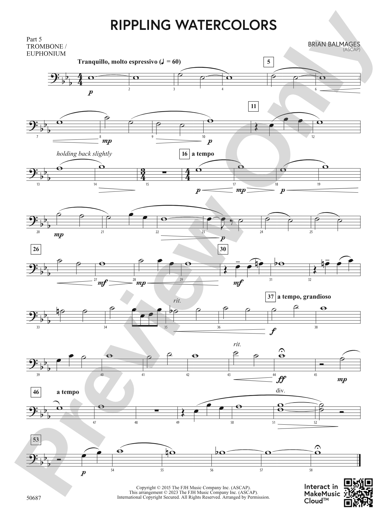 Rippling Watercolors: Part 5 - Trombone / Euphonium