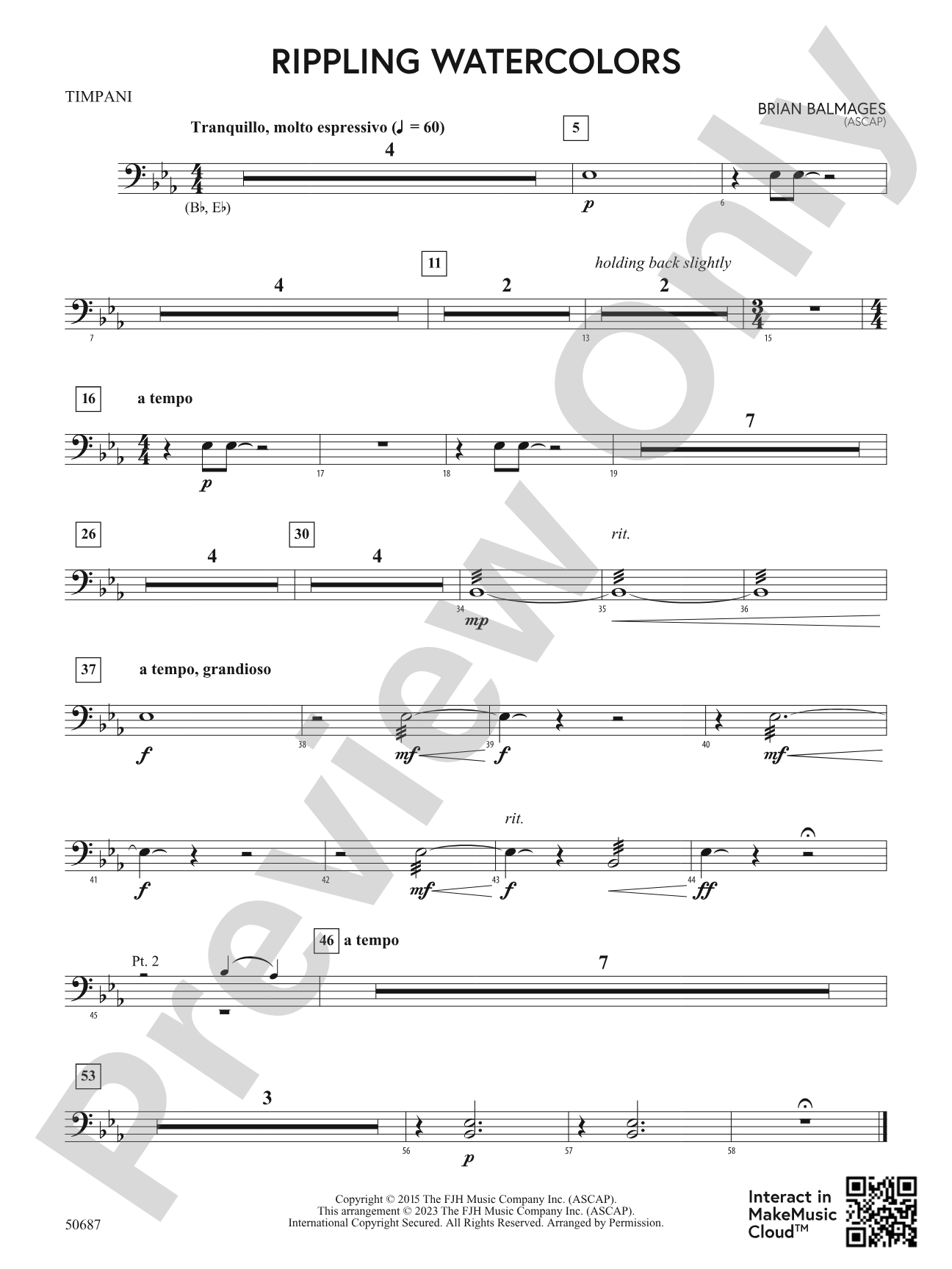 Rippling Watercolors: Timpani