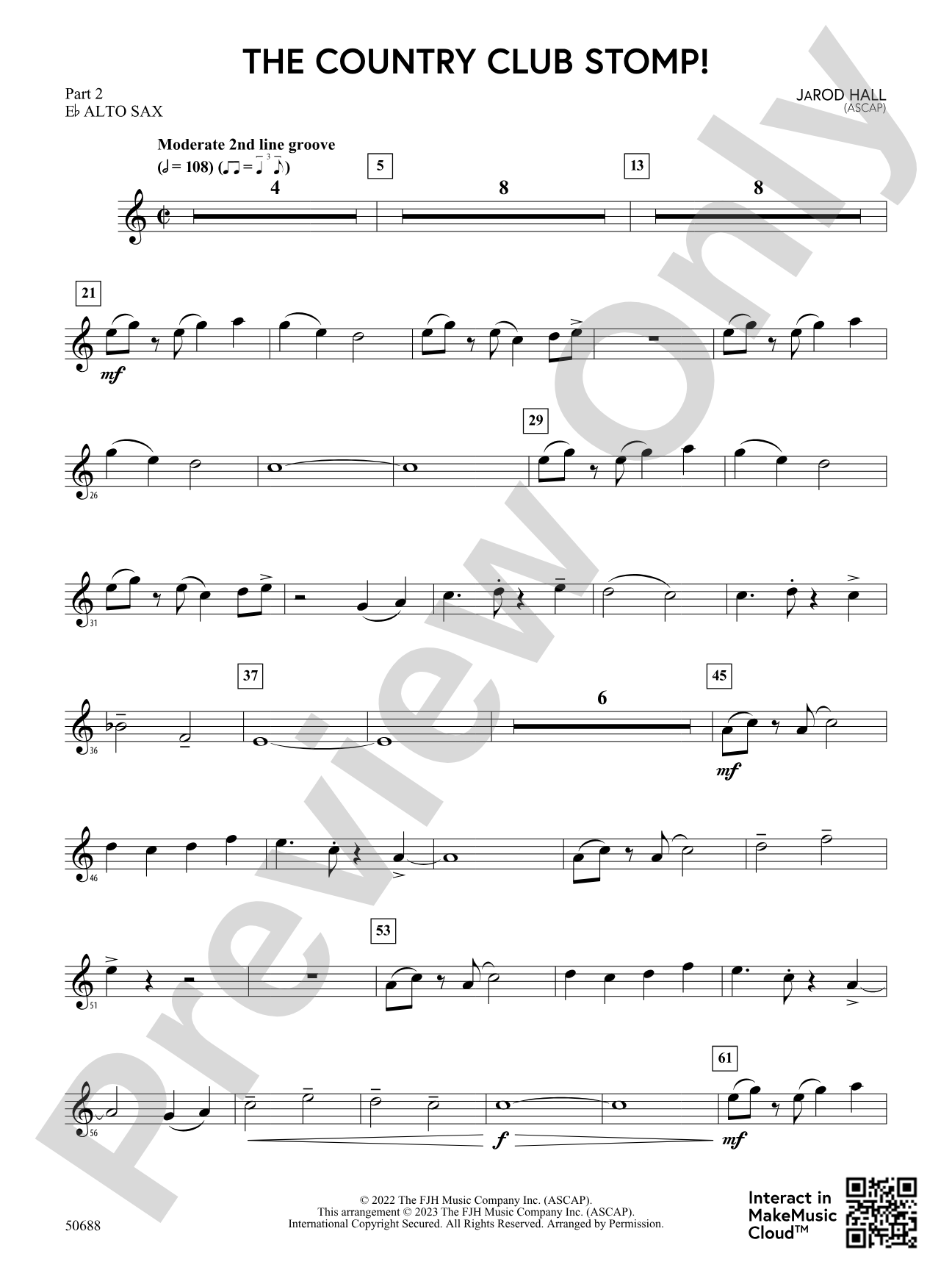 The Country Club Stomp!: Part 2 - E-flat Alto Sax