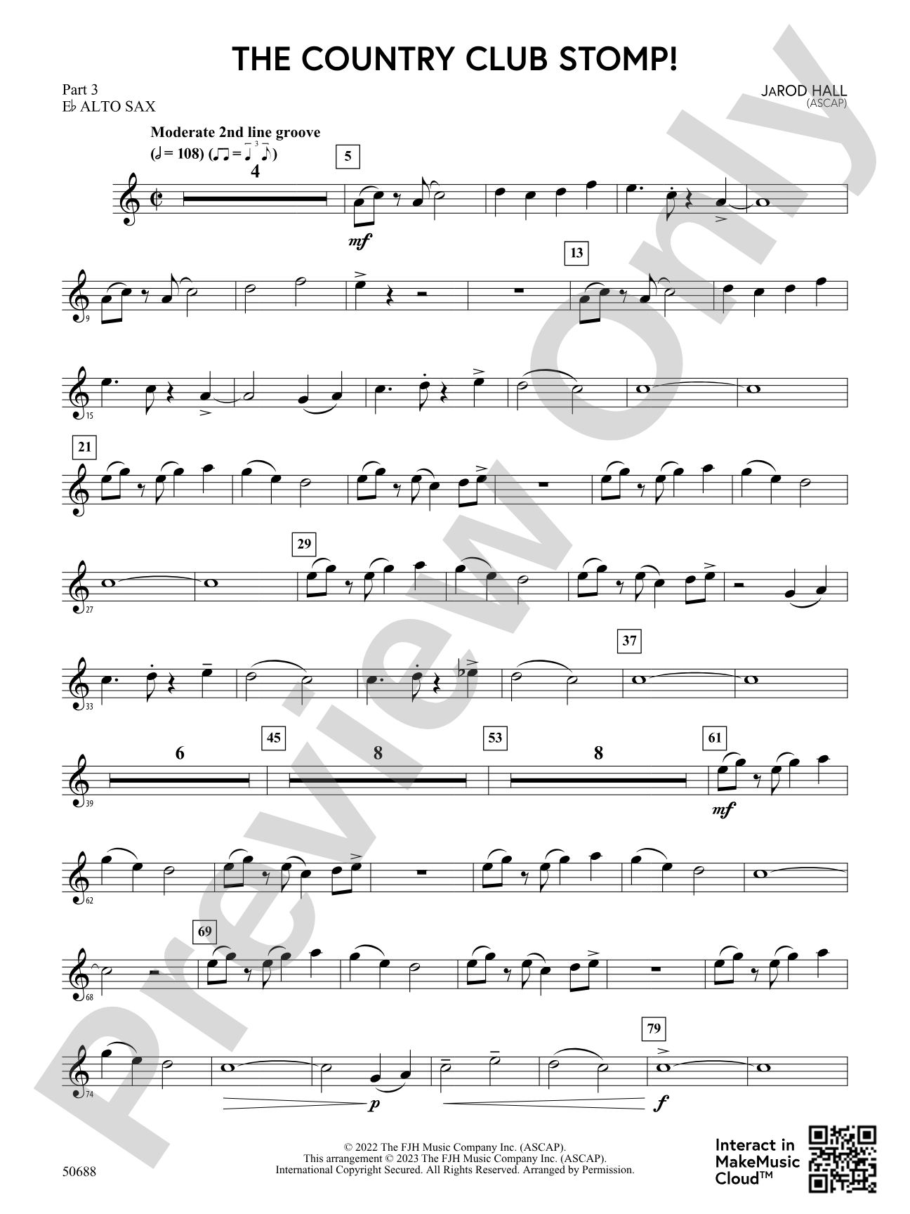 The Country Club Stomp!: Part 3 - E-flat Alto Sax