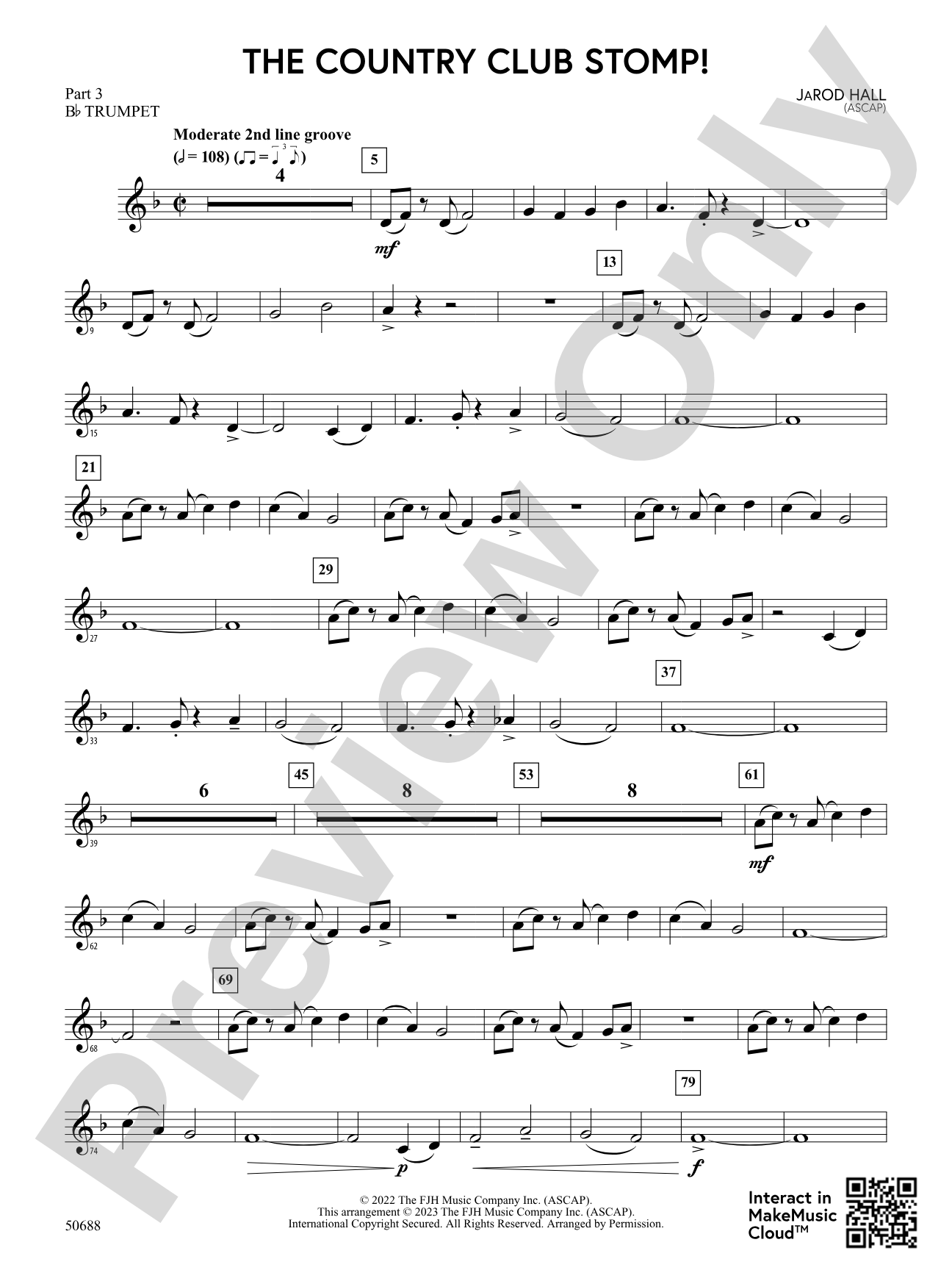 The Country Club Stomp!: Part 3 - B-flat Trumpet