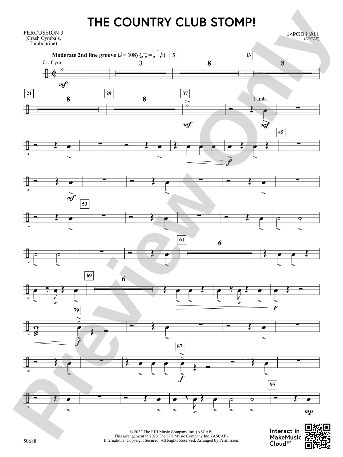 The Country Club Stomp!: 3rd Percussion