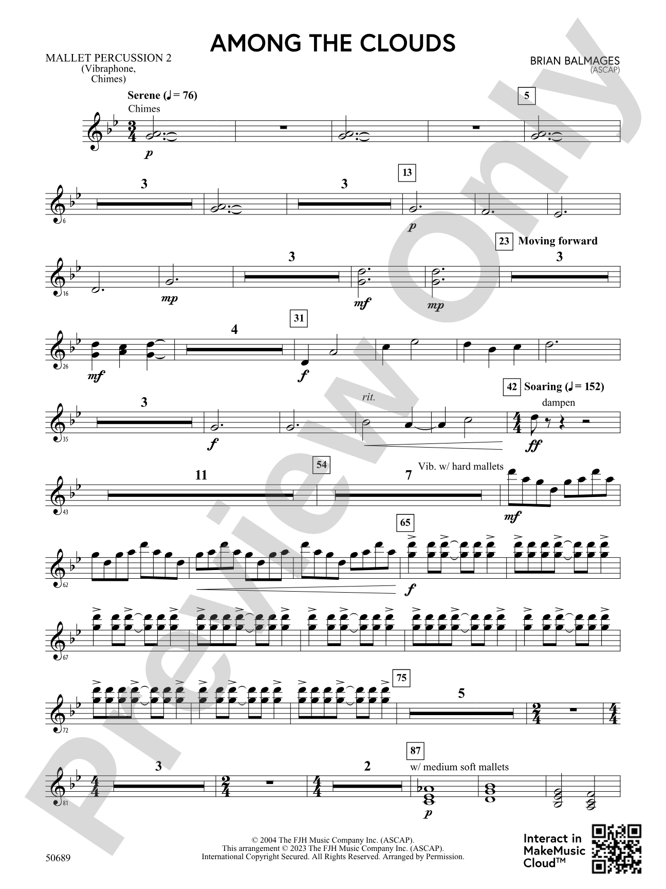 Among the Clouds: 2nd Mallet Percussion