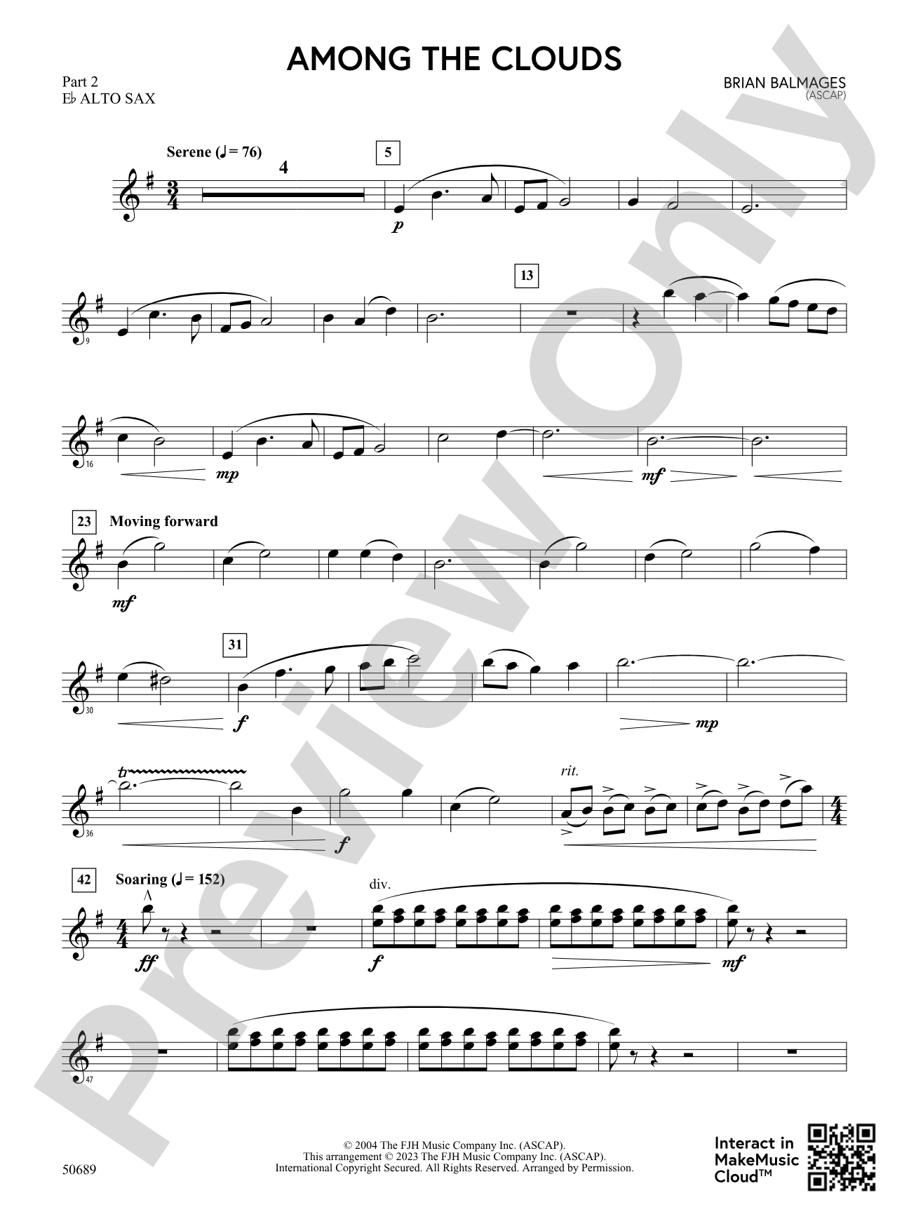 Among the Clouds: Part 2 - E-flat Alto Sax
