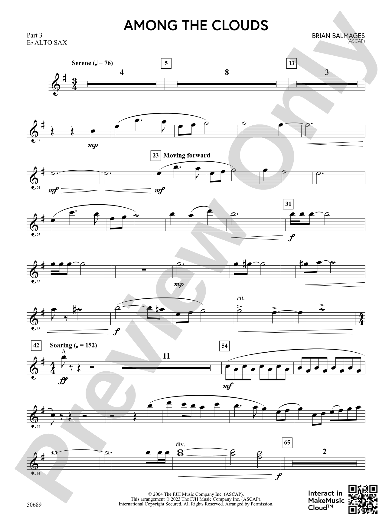 Among the Clouds: Part 3 - E-flat Alto Sax
