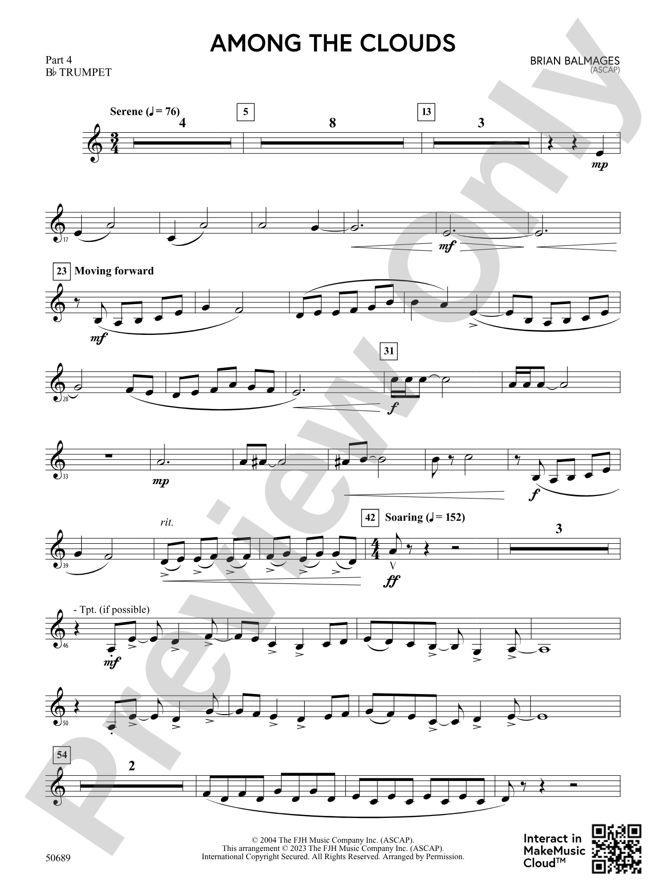 Among the Clouds: Part 4 - B-flat Trumpet