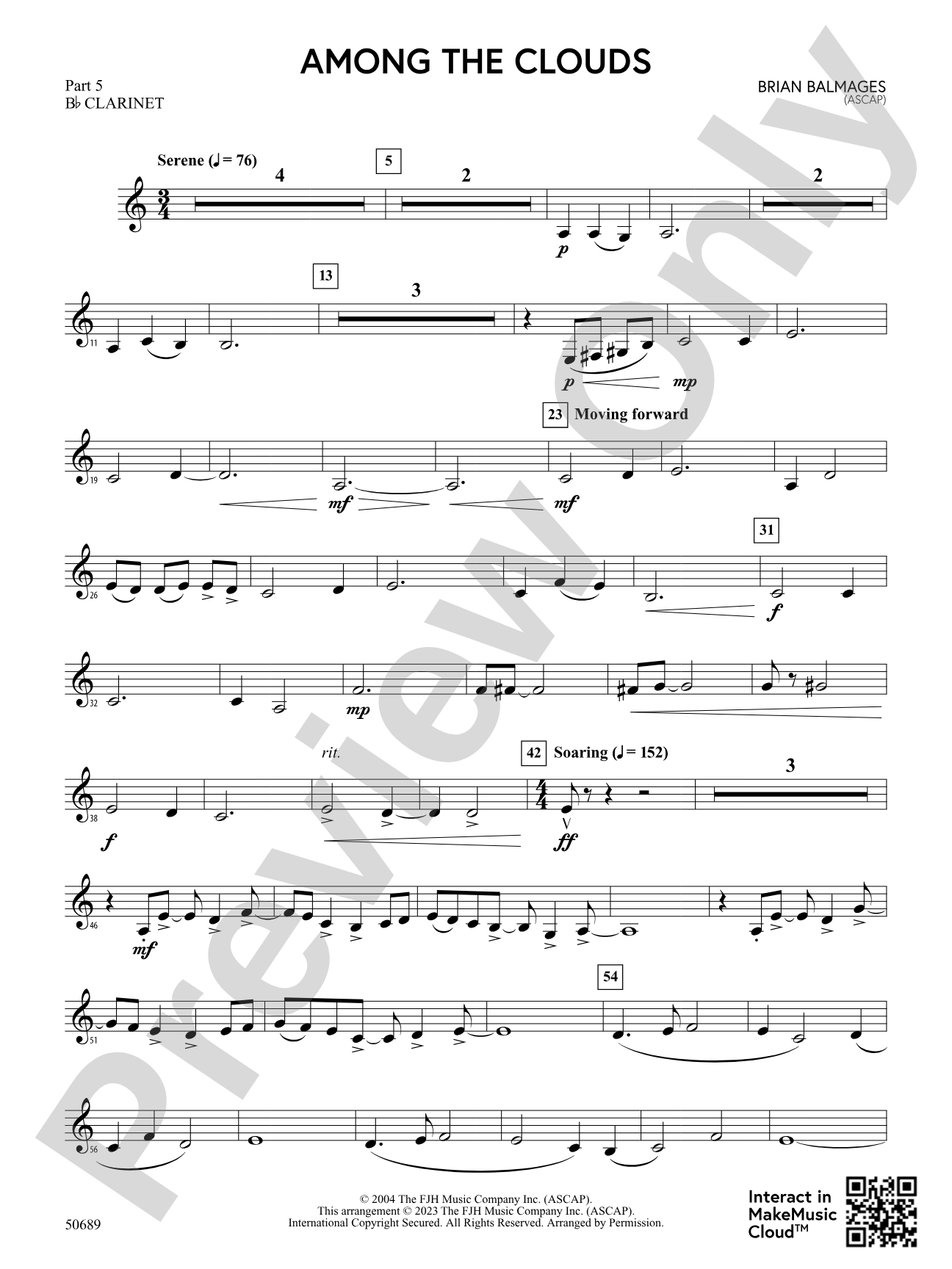 Among the Clouds: Part 5 - B-flat Clarinet