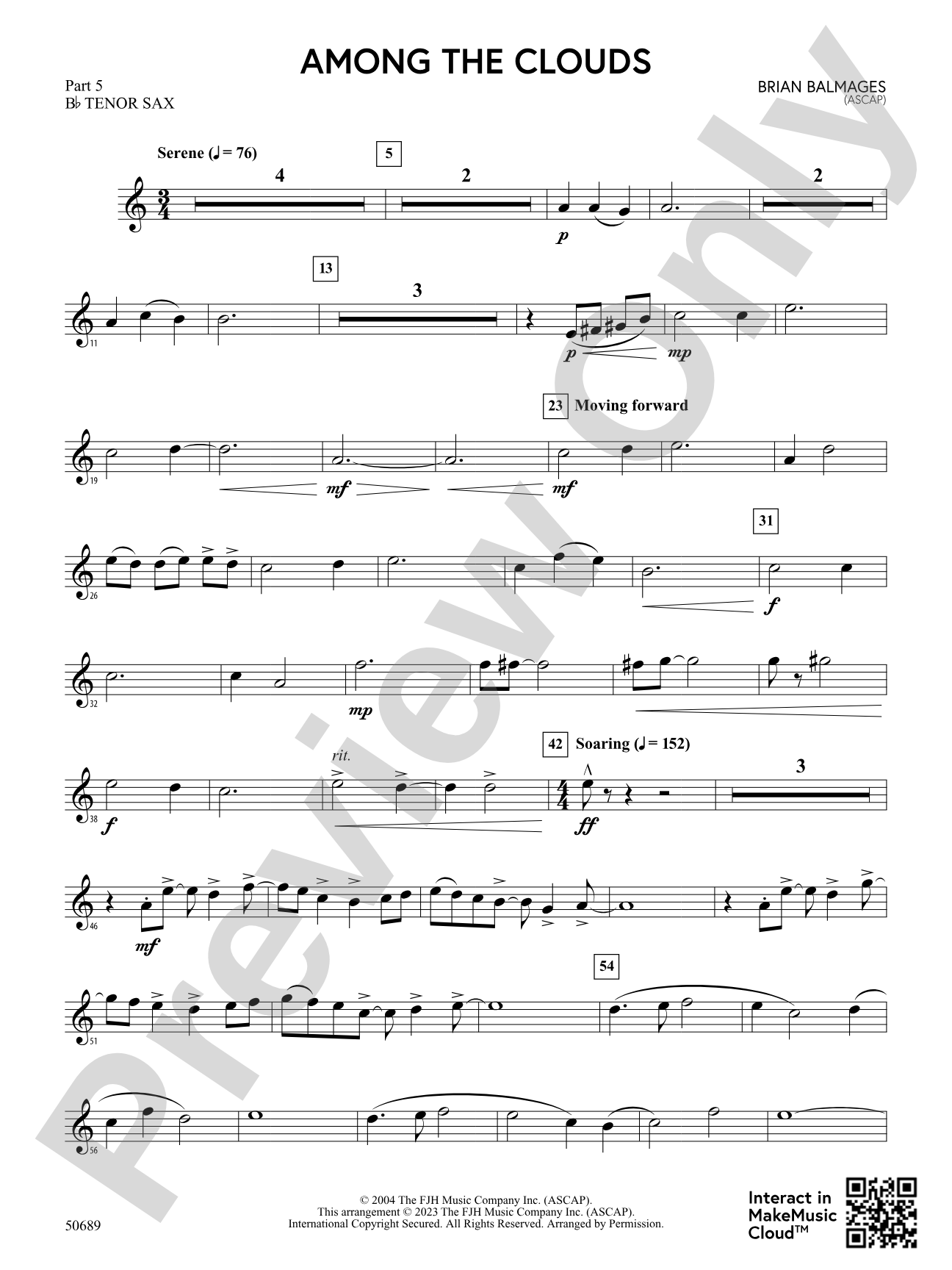 Among the Clouds: Part 5 - B-flat Tenor Sax