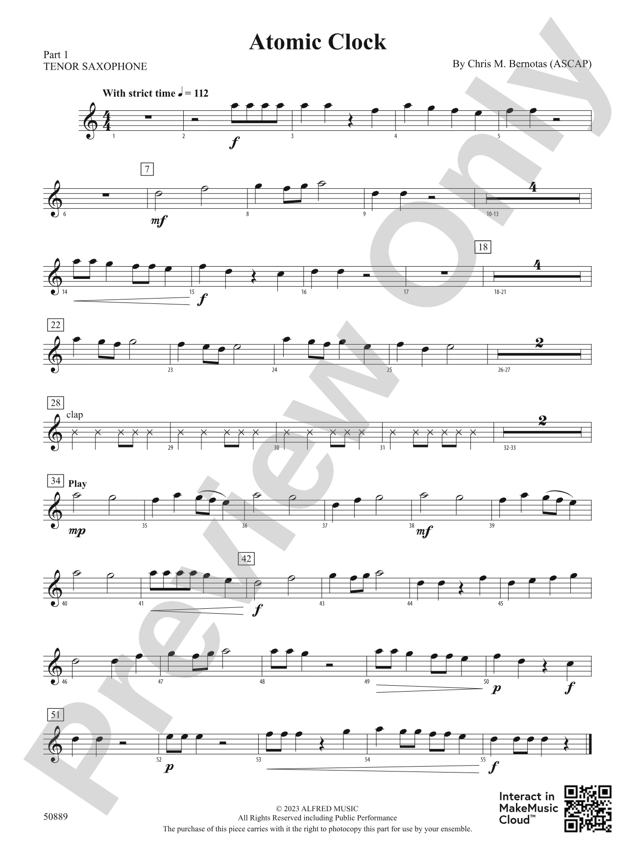 Atomic Clock: Part 1 - Tenor Saxophone