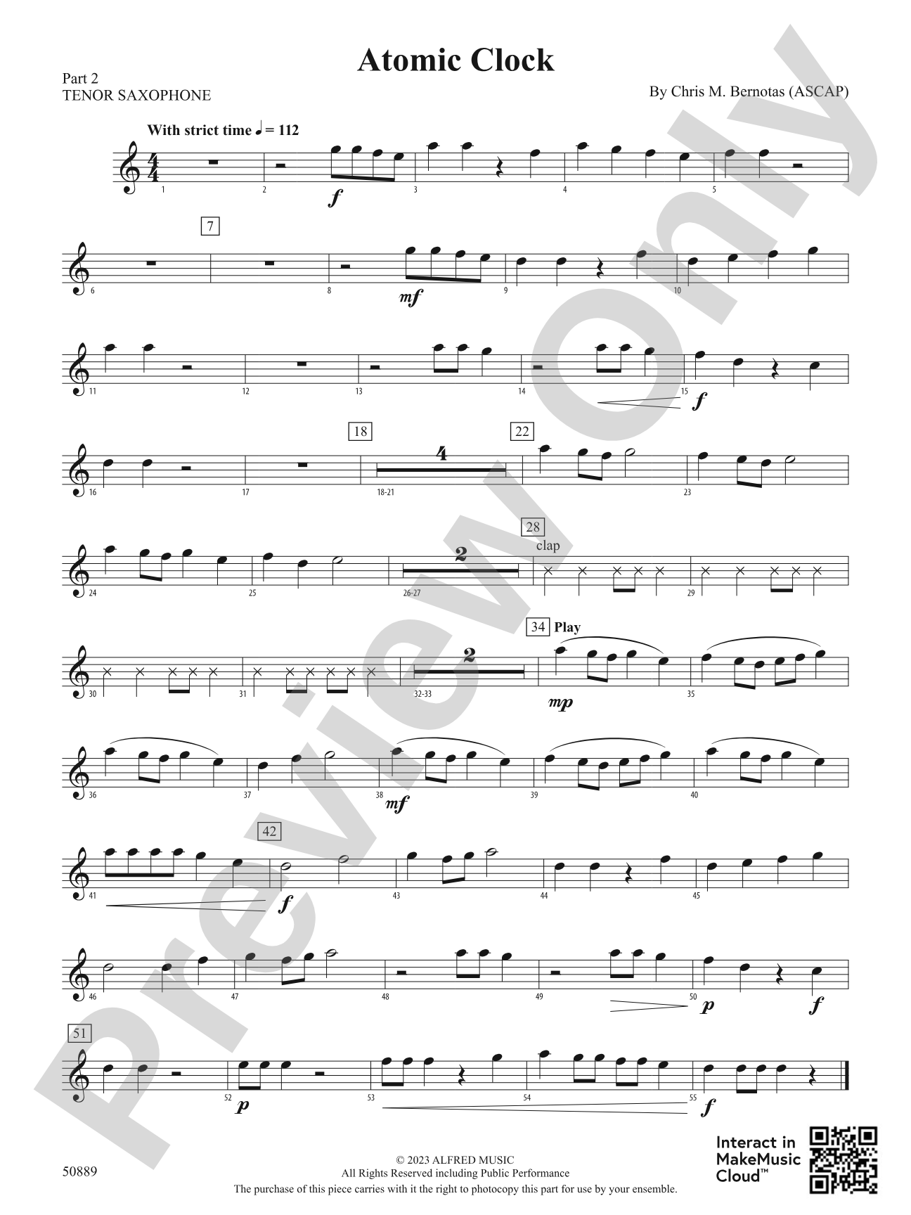 Atomic Clock: Part 2 - Tenor Saxophone