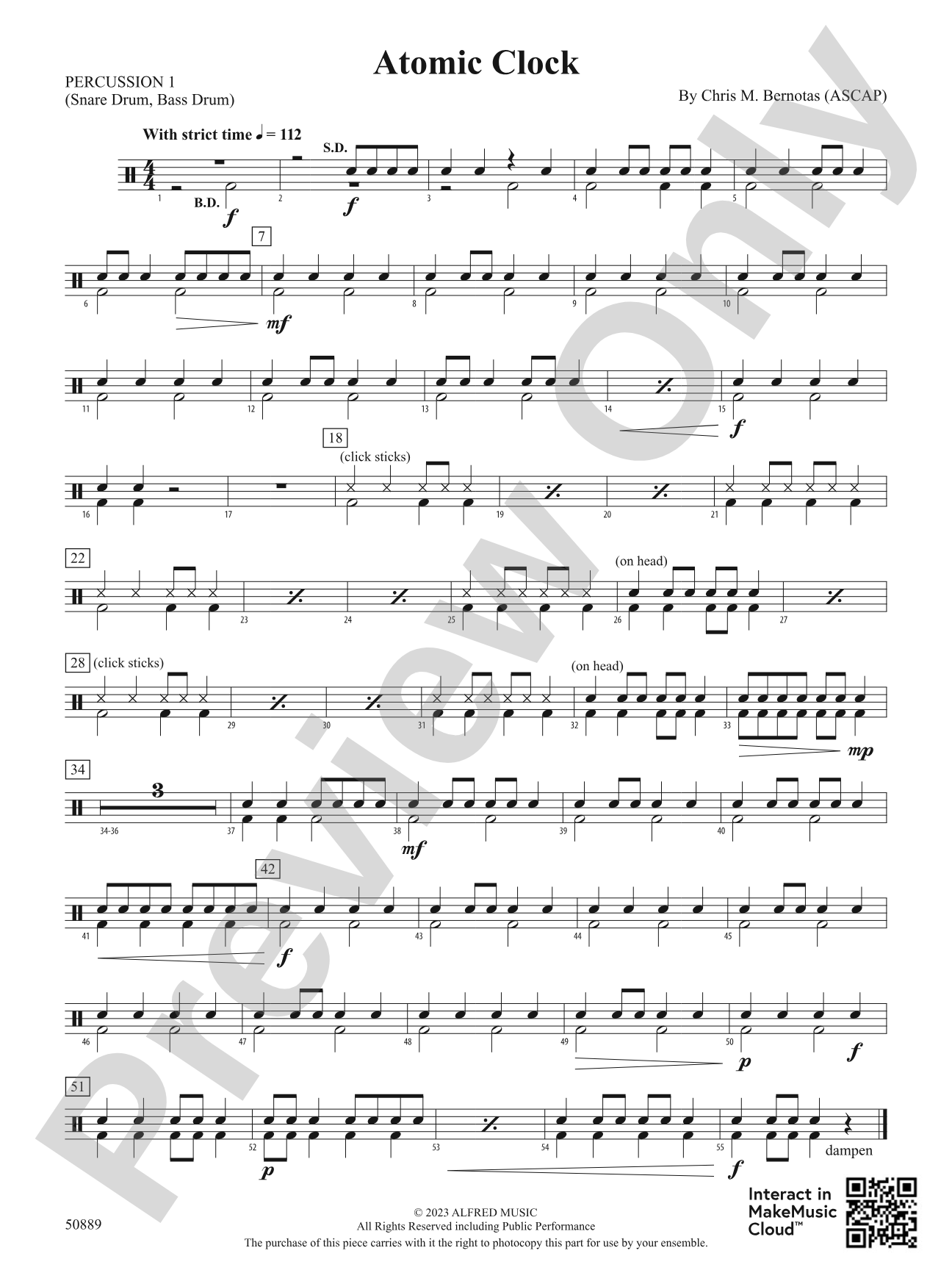 Atomic Clock: 1st Percussion