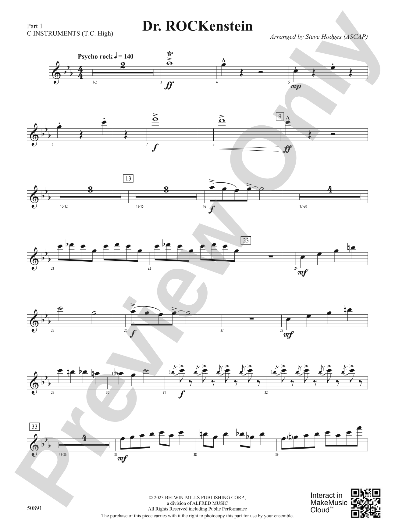 Dr. ROCKenstein: Part 1 - C Instruments (T.C. High)