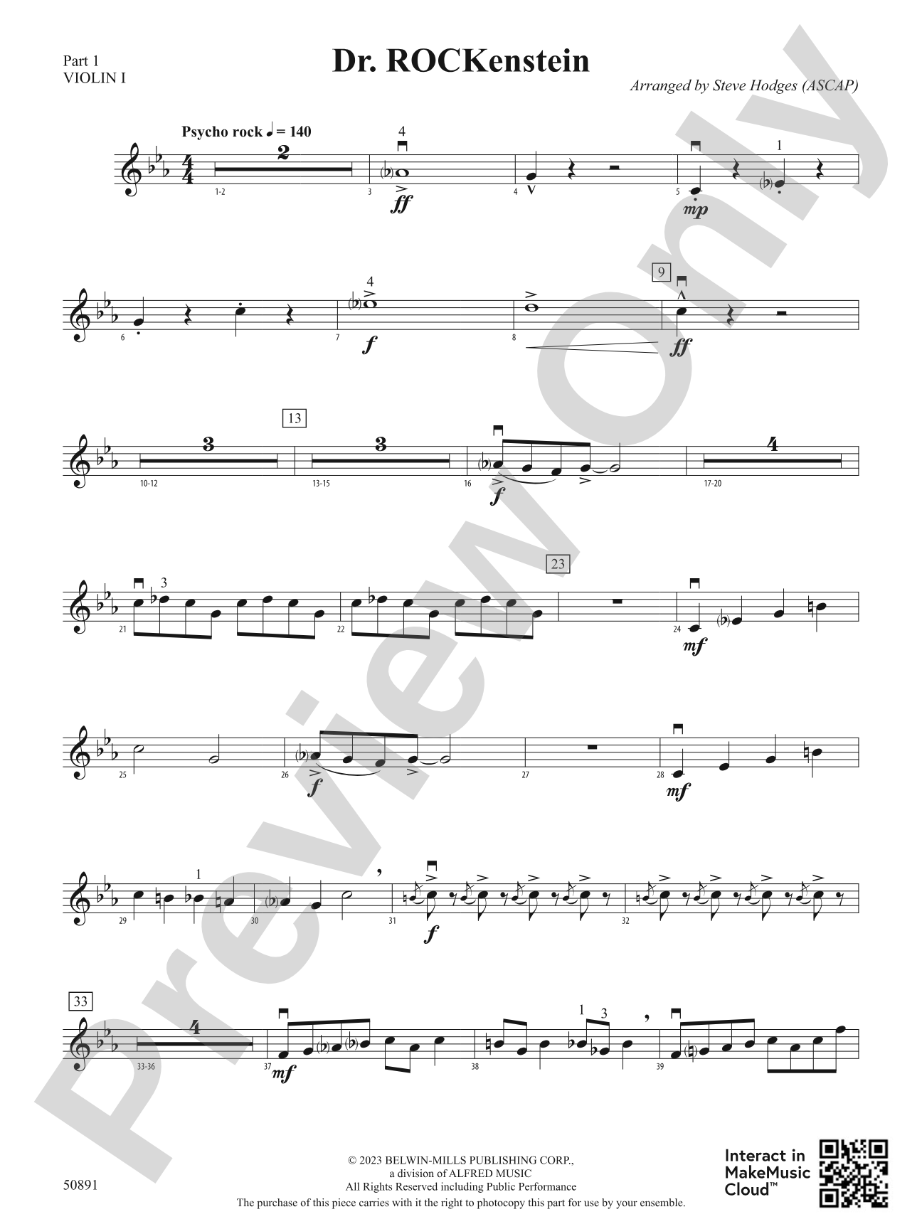 Dr. ROCKenstein: Part 1 - Violin I