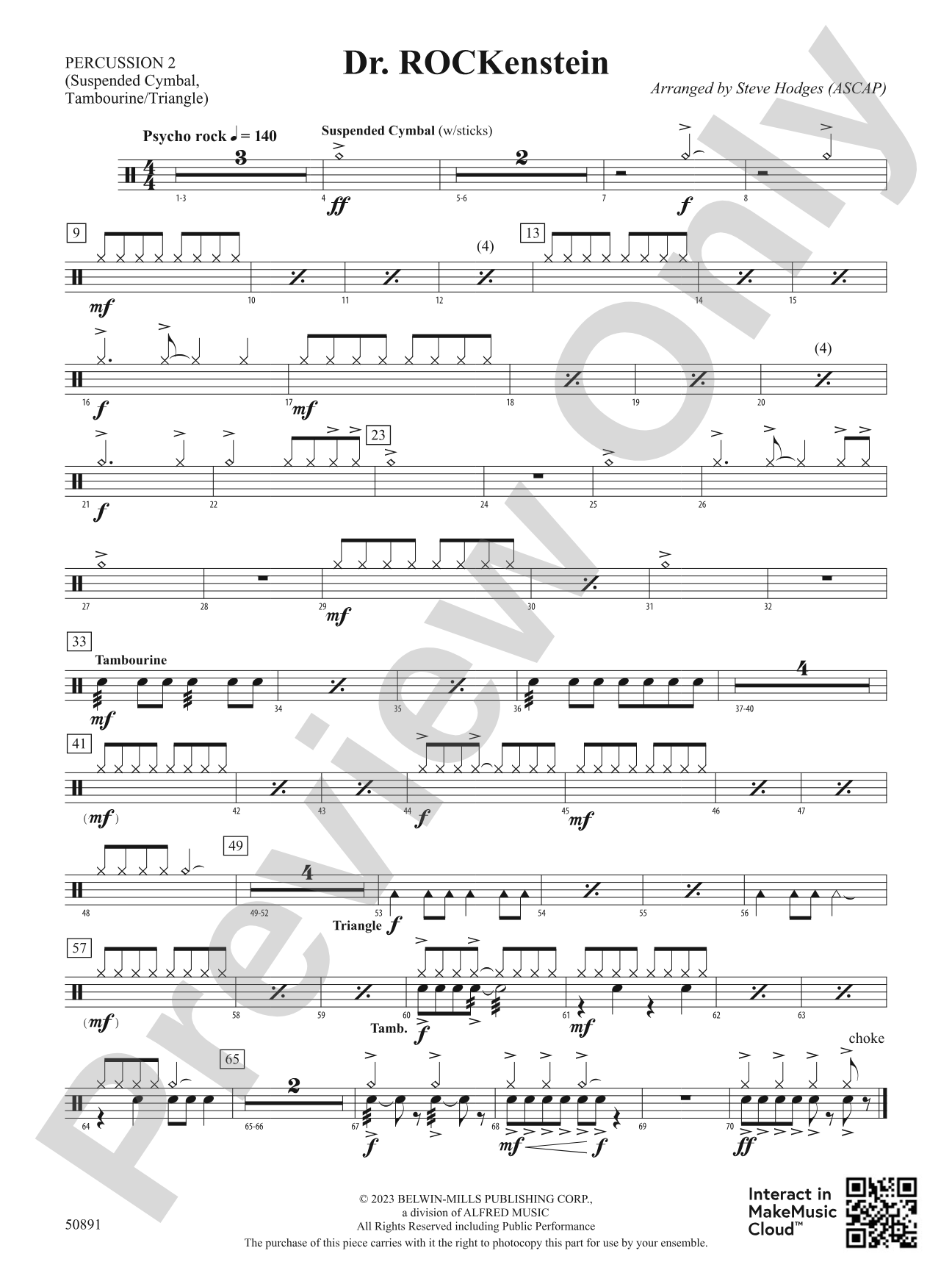 Dr. ROCKenstein: 2nd Percussion