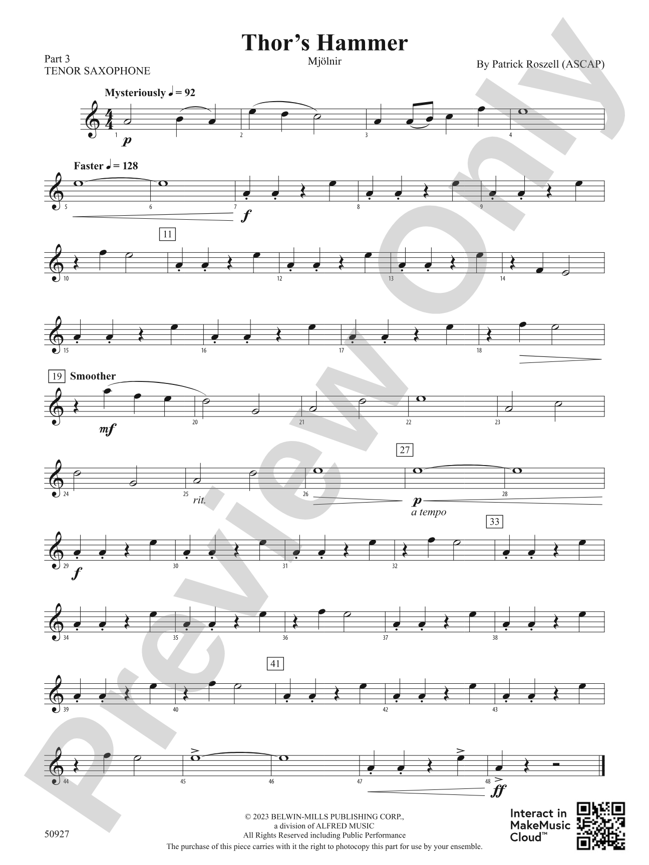 Thor's Hammer: Part 3 - Tenor Saxophone
