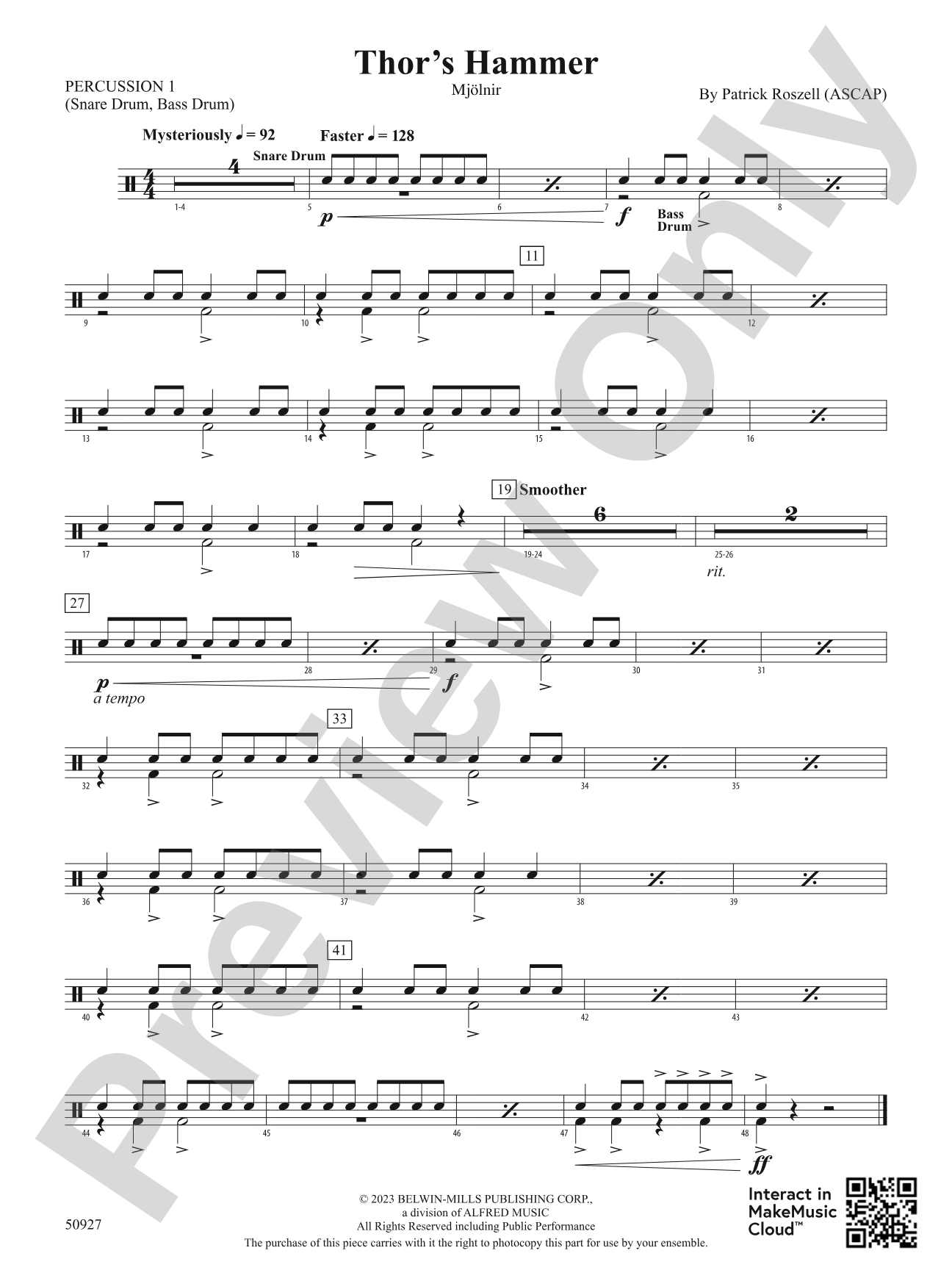 Thor's Hammer: 1st Percussion