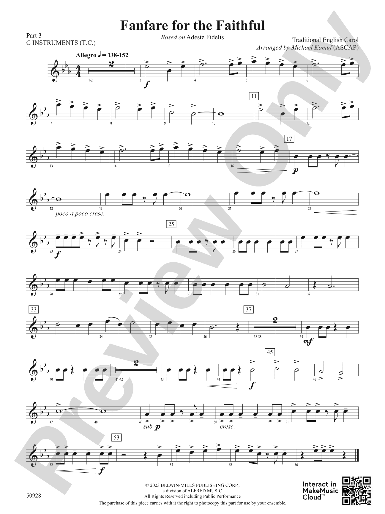 Fanfare for the Faithful: Part 3 - C Instruments (T.C.)