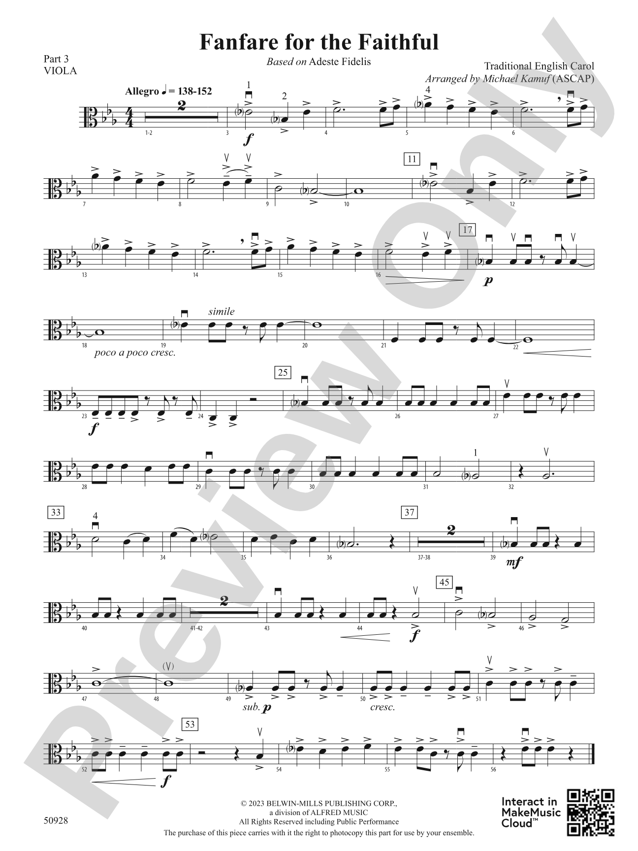 Fanfare for the Faithful: Part 3 - Viola