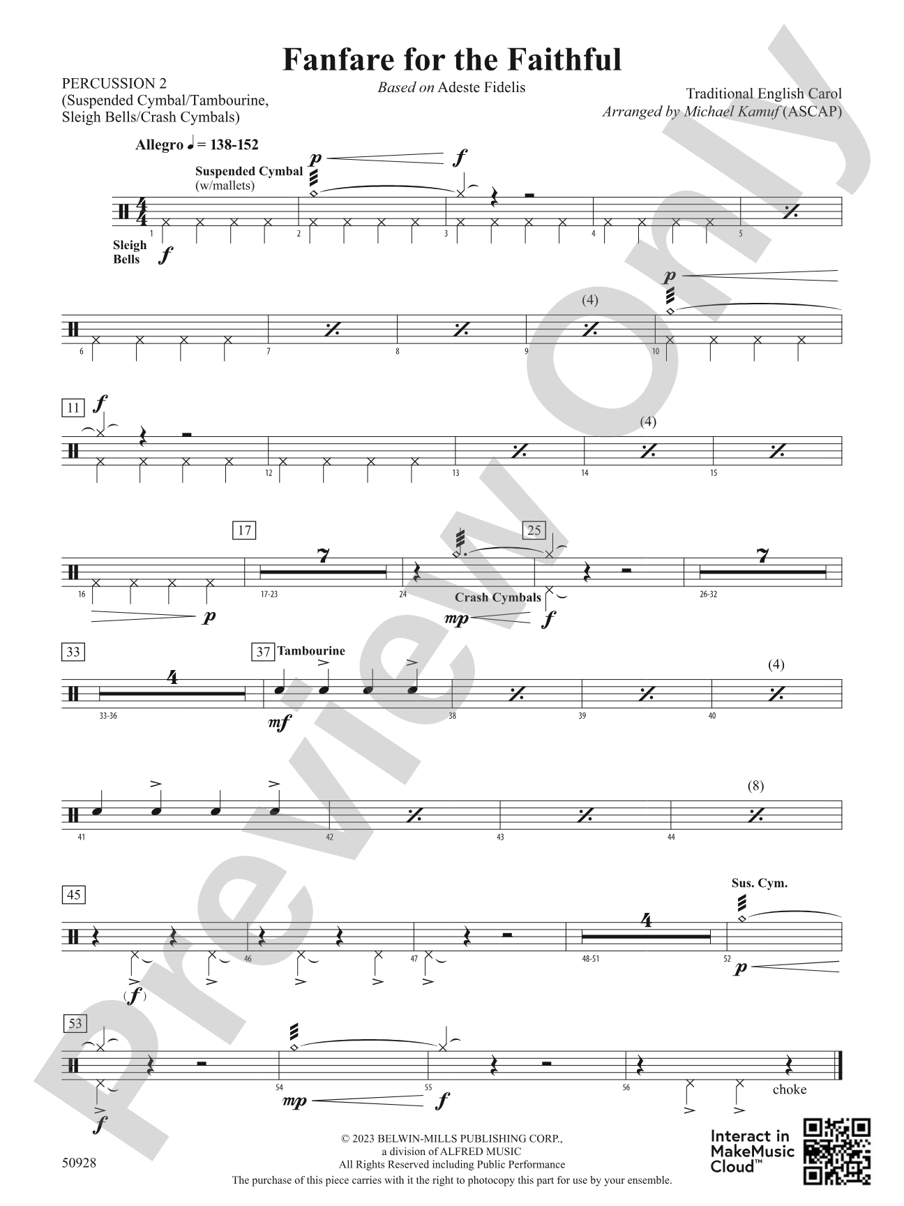 Fanfare for the Faithful: 2nd Percussion