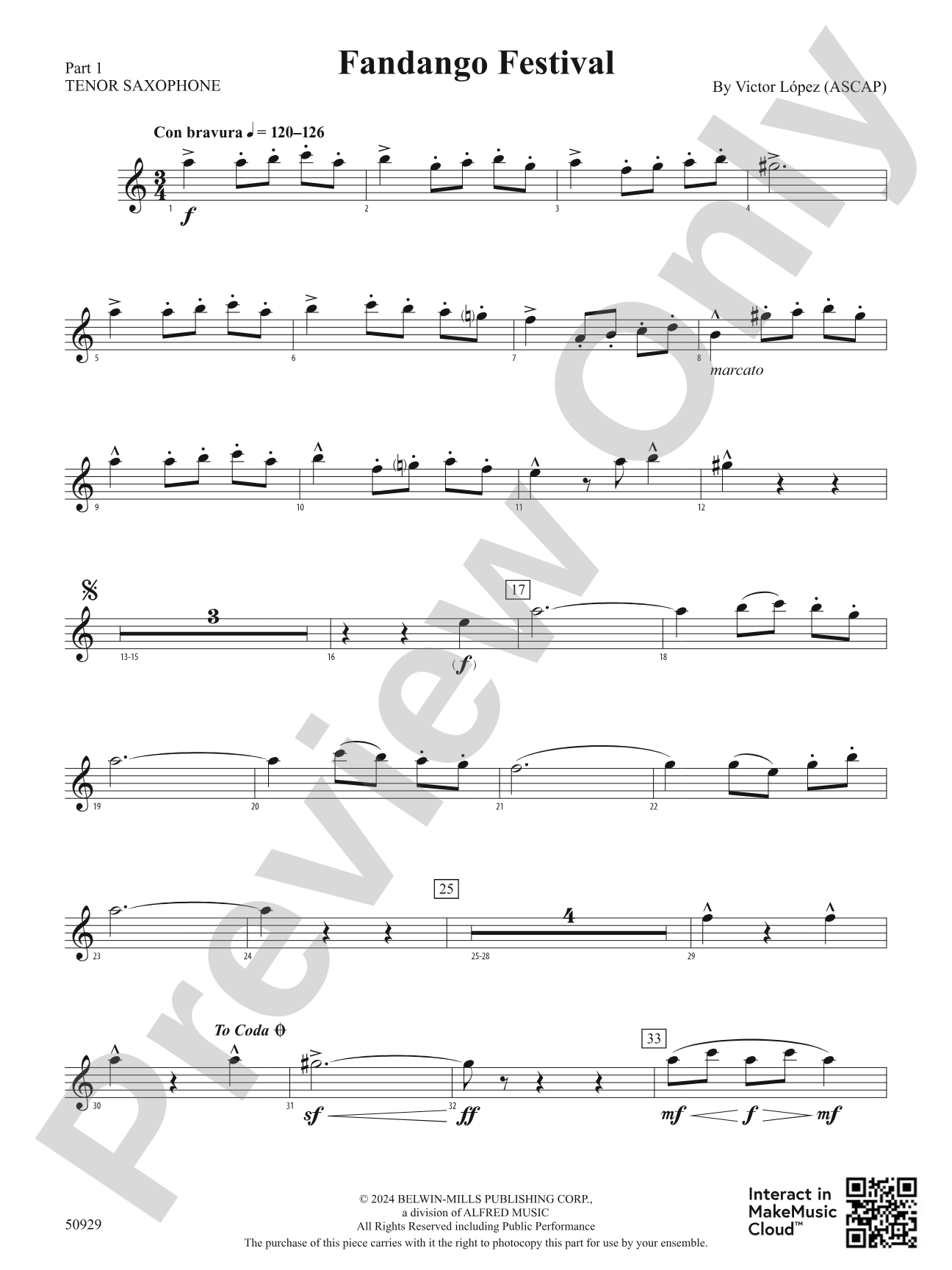 Fandango Festival: Part 1 - Tenor Saxophone