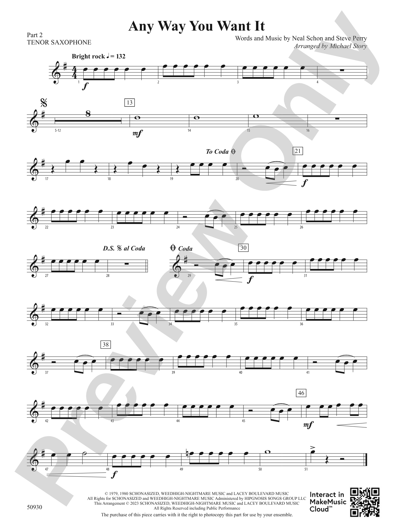 Any Way You Want It: Part 2 - Tenor Saxophone