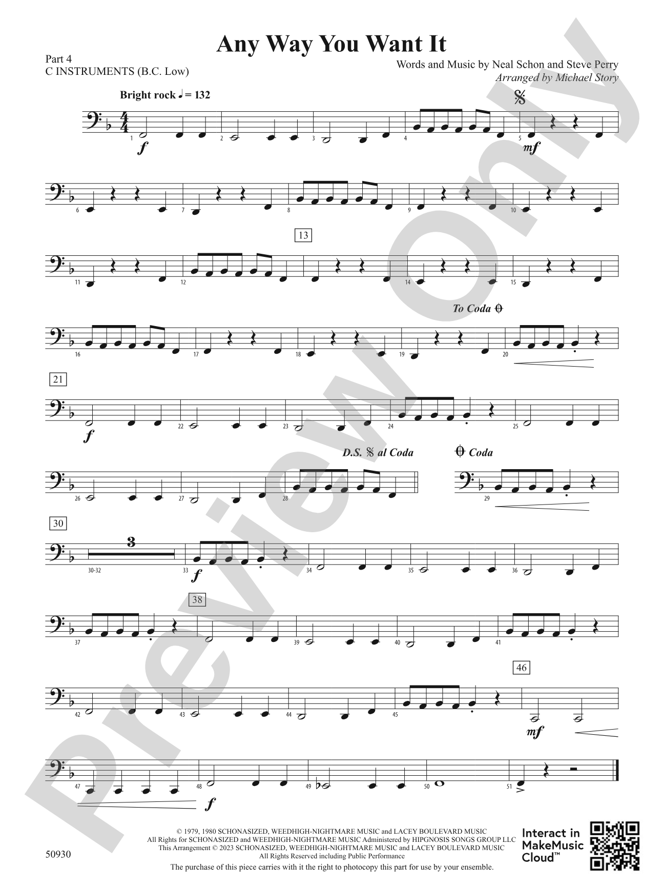 Any Way You Want It: Part 4 - C Instruments (B.C. Low)
