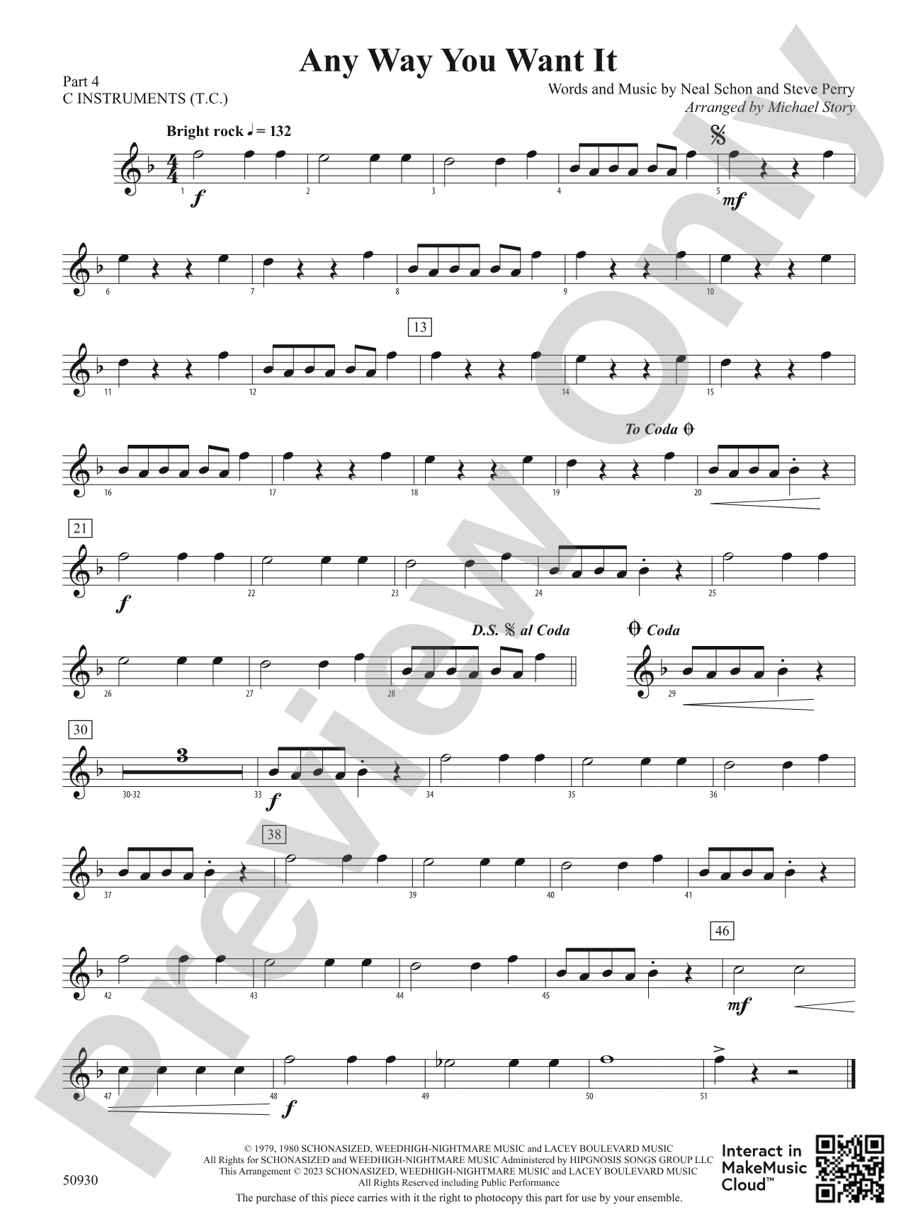 Any Way You Want It: Part 4 - C Instruments (T.C.)