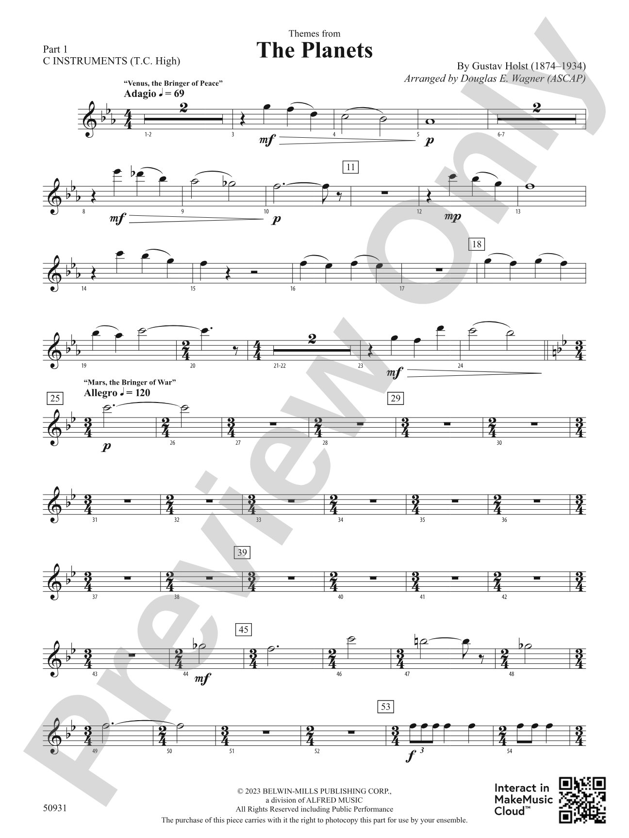 The Planets: Part 1 - C Instruments (T.C. High)