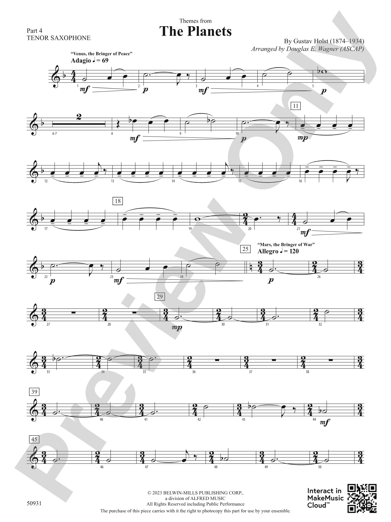 The Planets: Part 4 - Tenor Saxophone