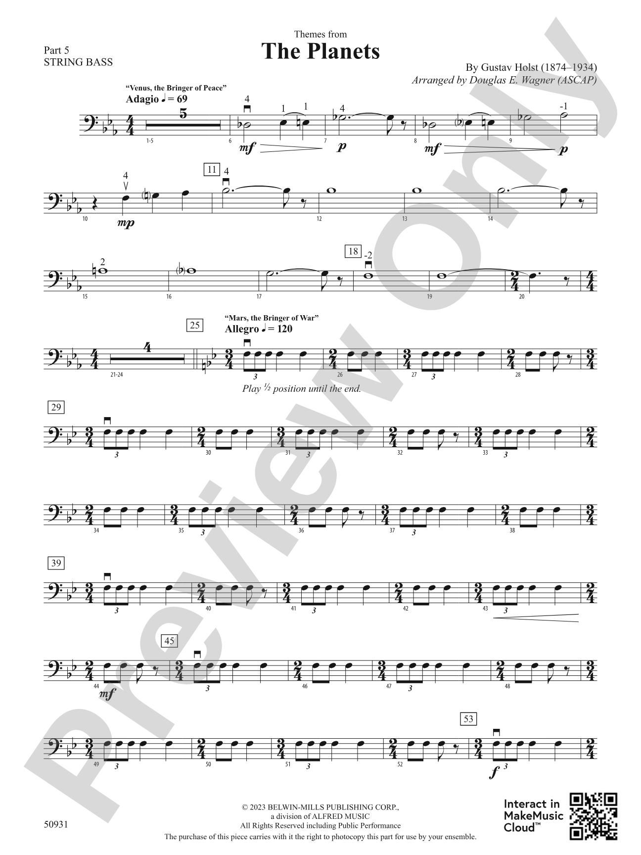 The Planets: Part 5 - String Bass